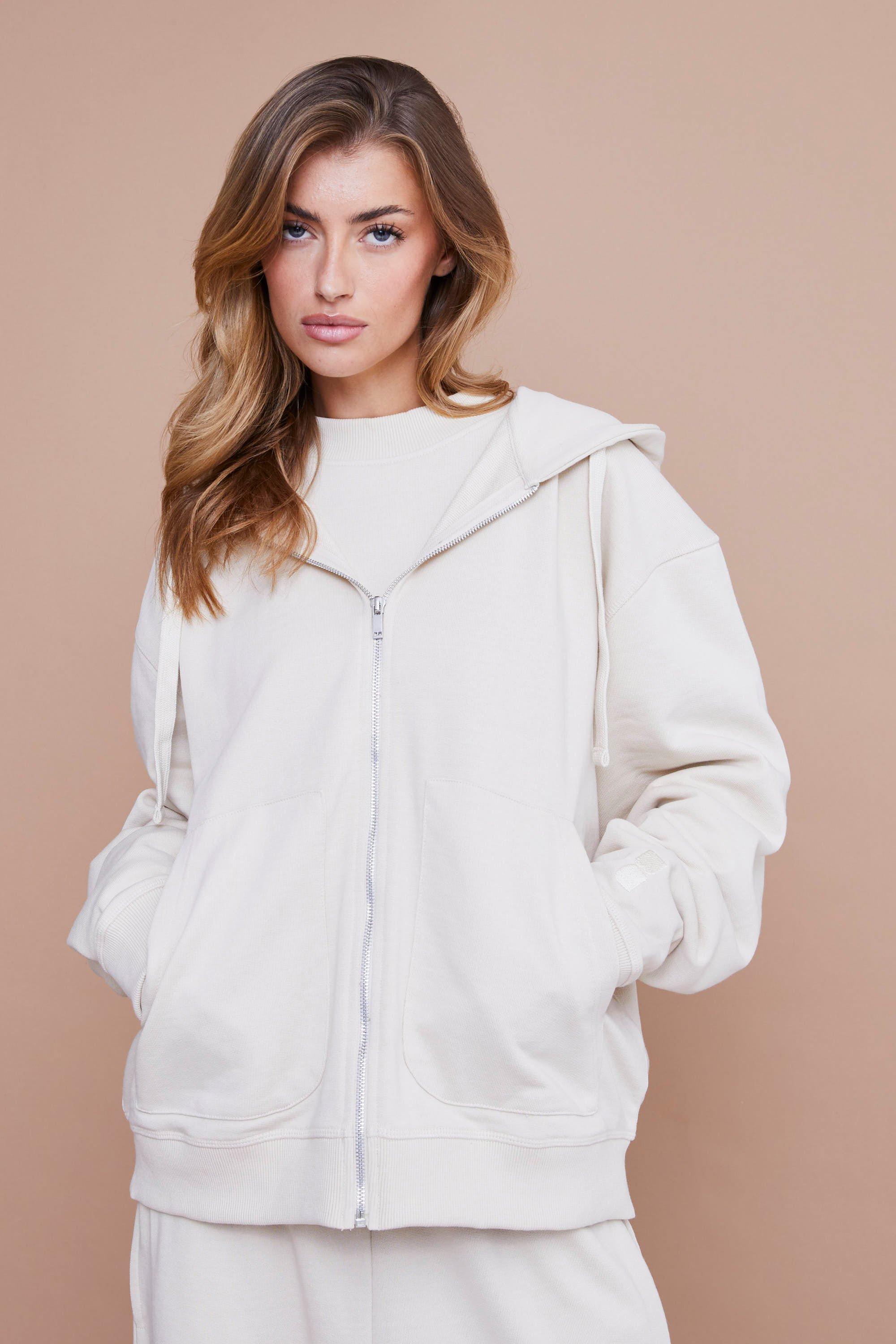 Oversized Boxy Zip Through Heavyweight Hoodie boohoo