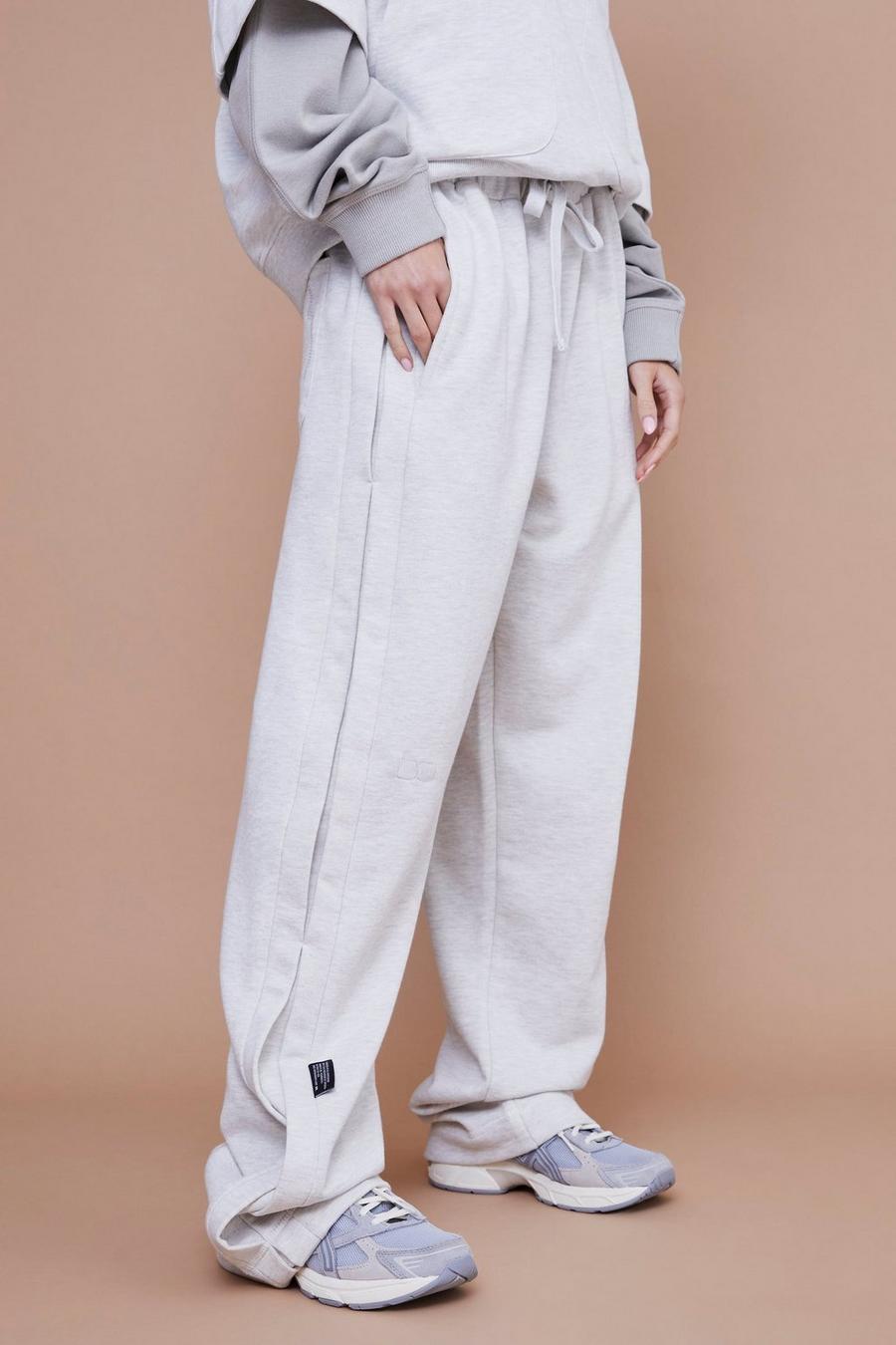 Ash grey Relaxed Fit Side Pleat Heavyweight Jogger image number 1