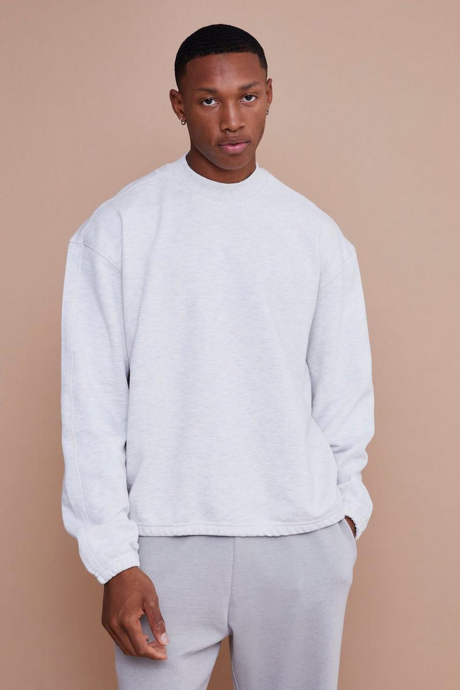 Dark grey Oversize sweatshirt i boxig modell image number 1
