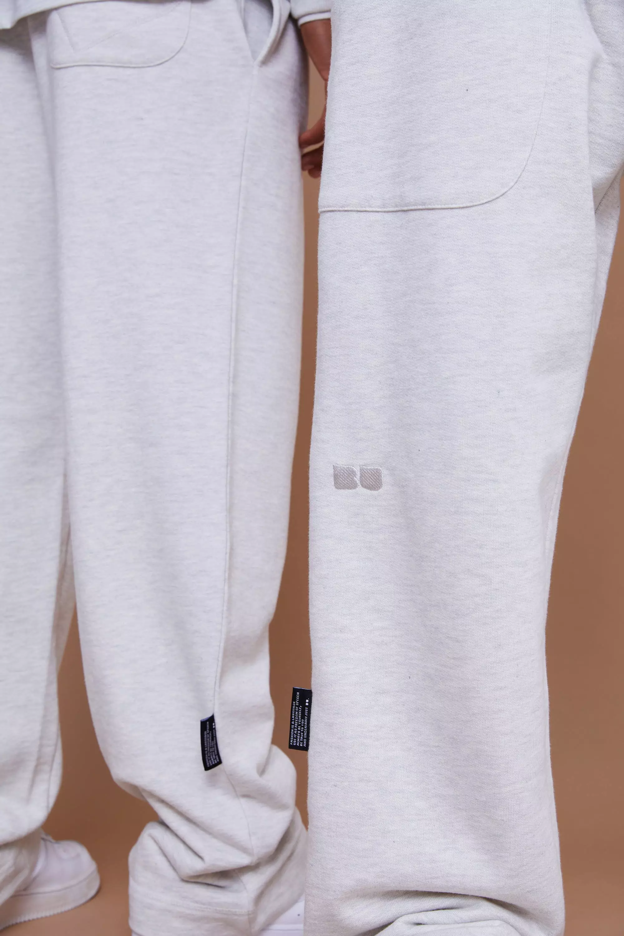 Ash grey Relaxed Fit Split Hem Heavyweight Jogger alternative image