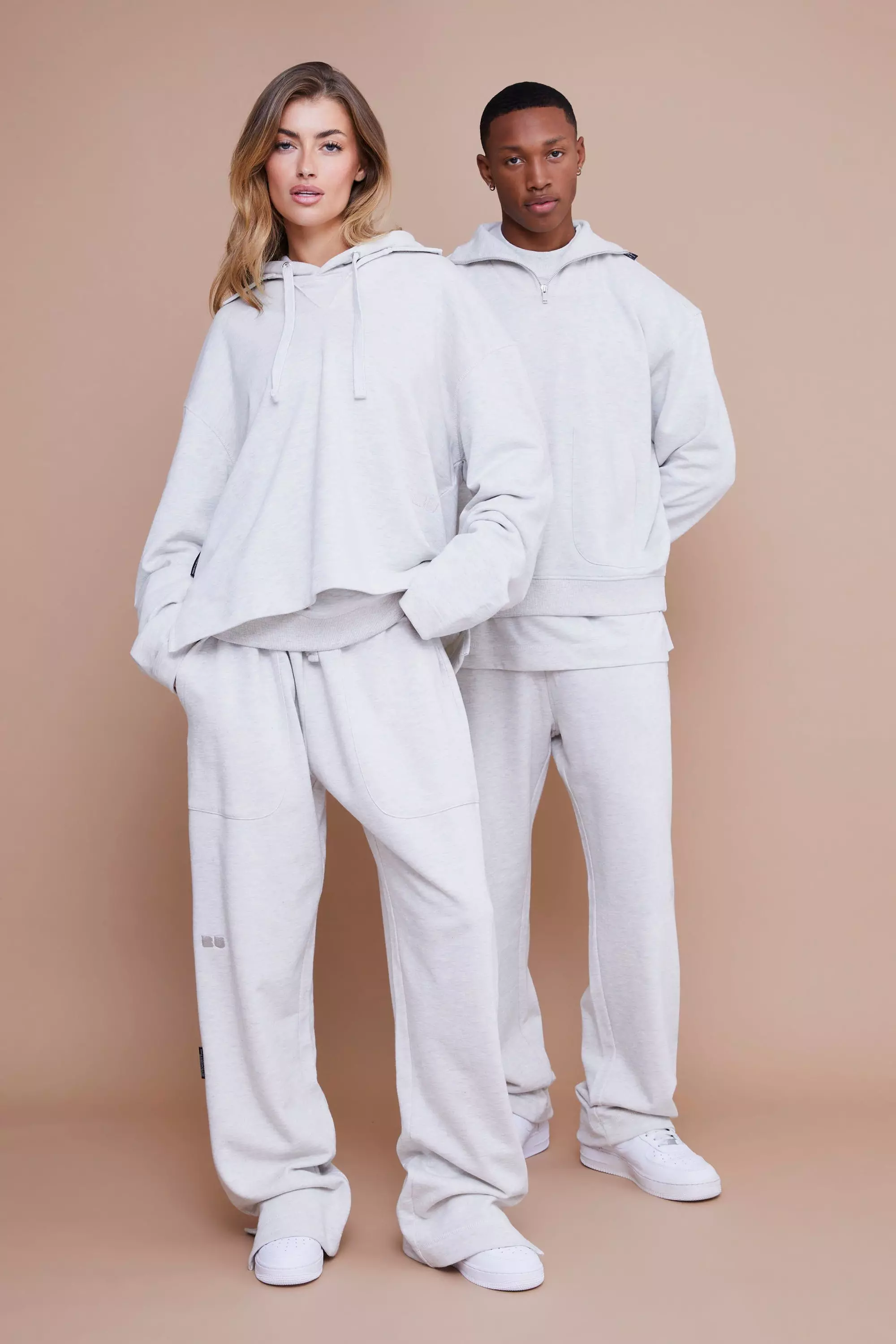 Ash grey Relaxed Fit Split Hem Heavyweight Jogger alternative image