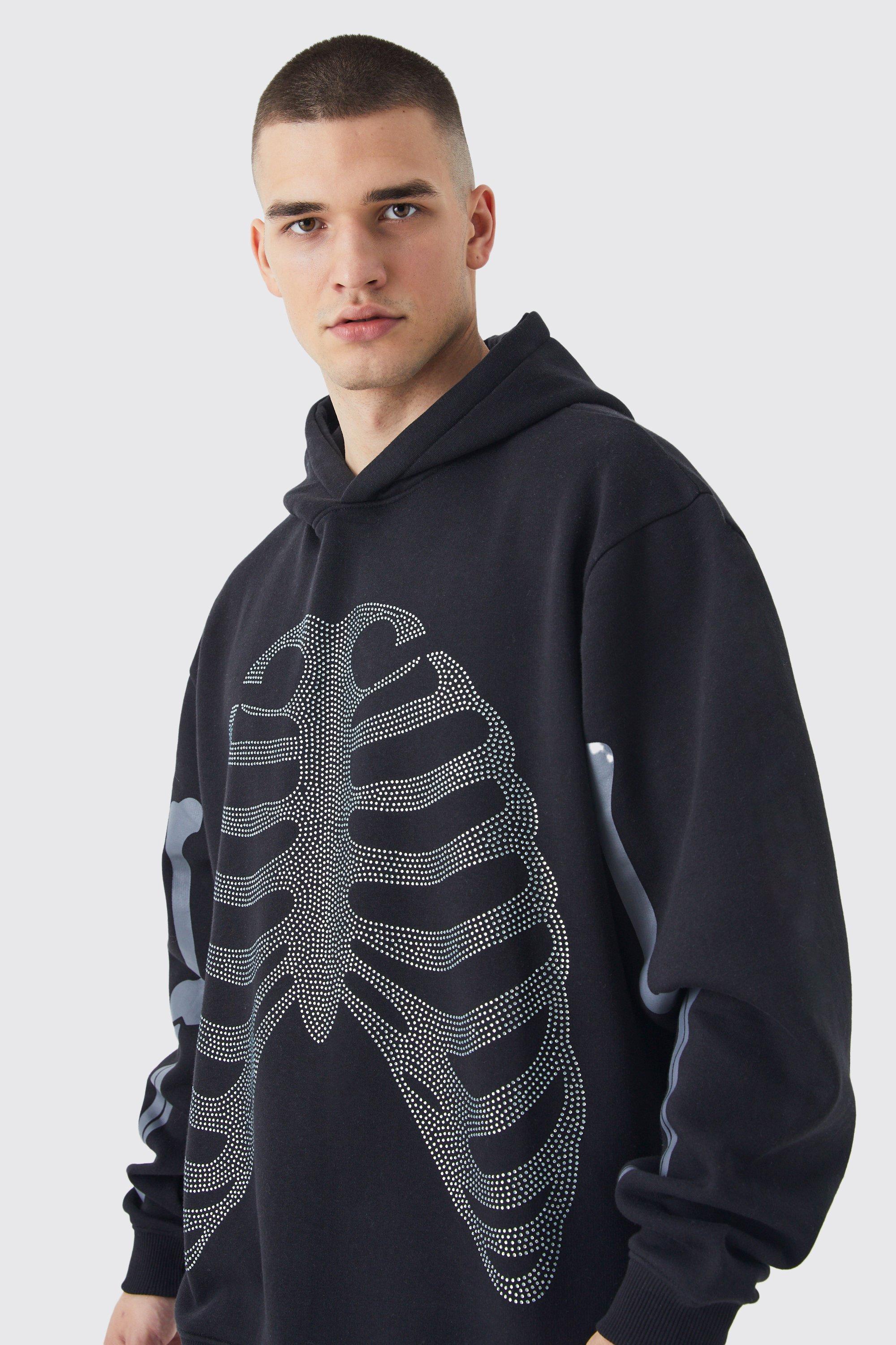 Skeleton best sale hoodie rhinestone