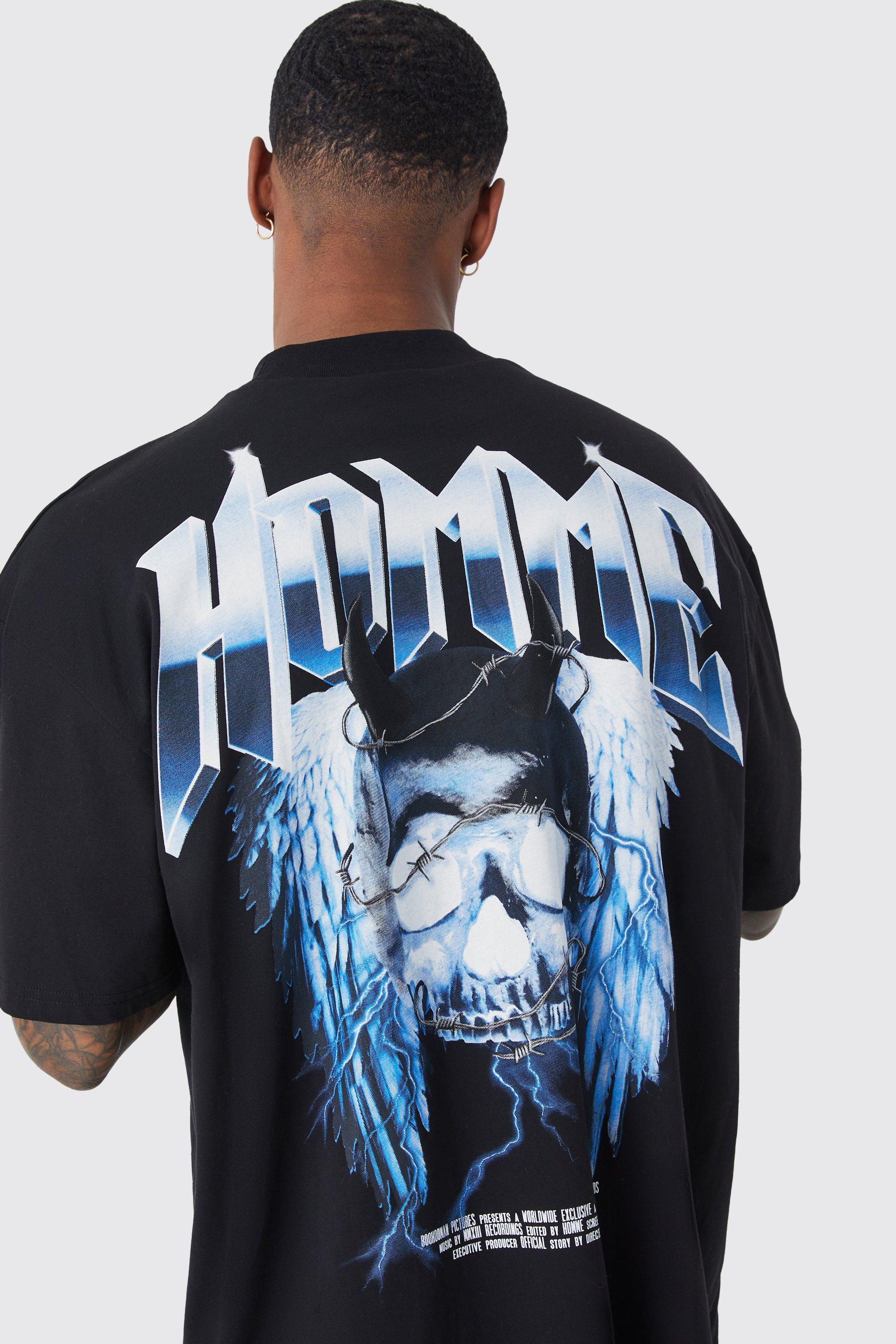 Oversized Skeleton Homme T shirt