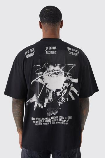 Oversized Reflective Graphic T-Shirt black