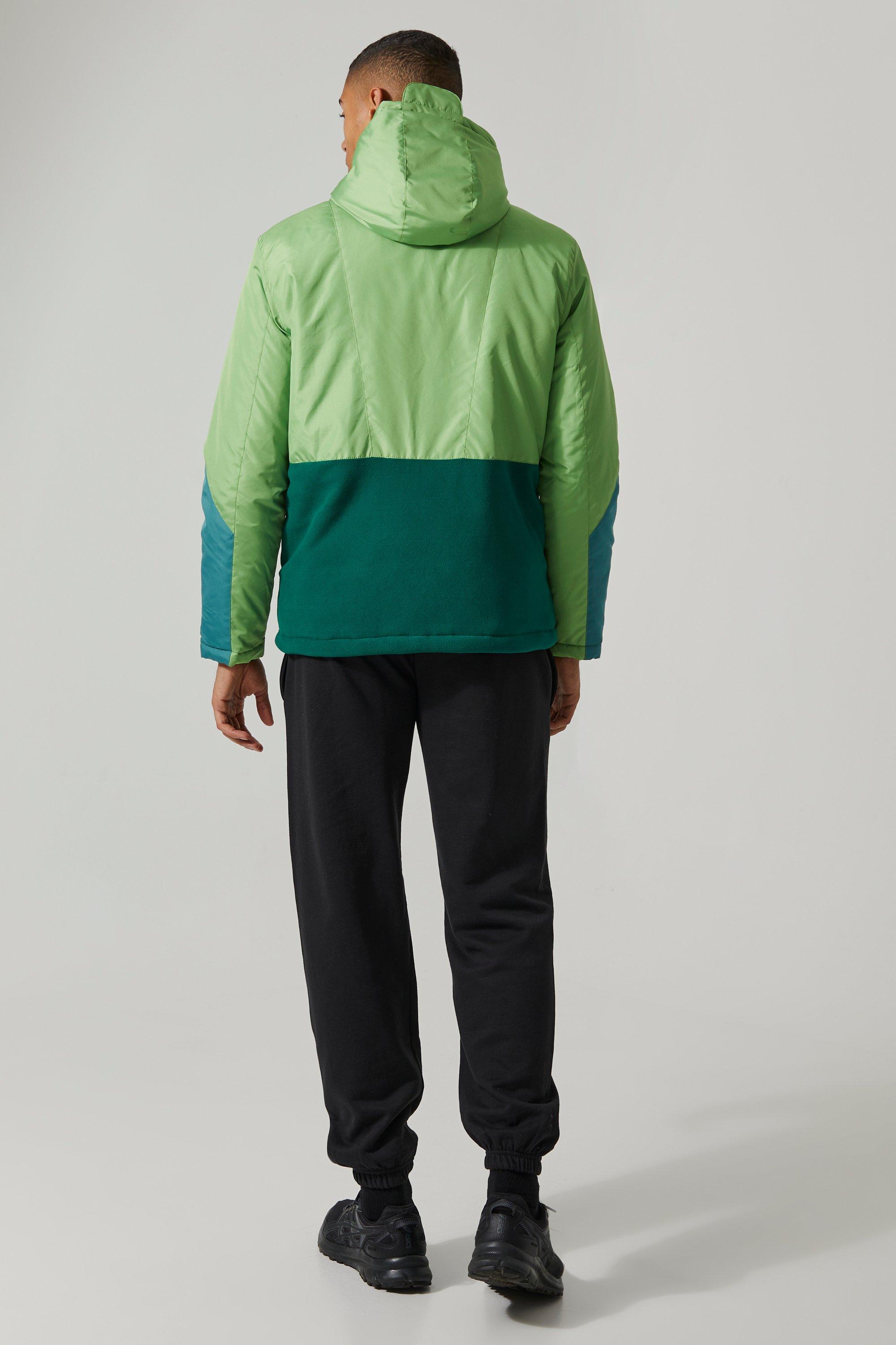 Relaxed Colour Block Polar Fleece Jacket