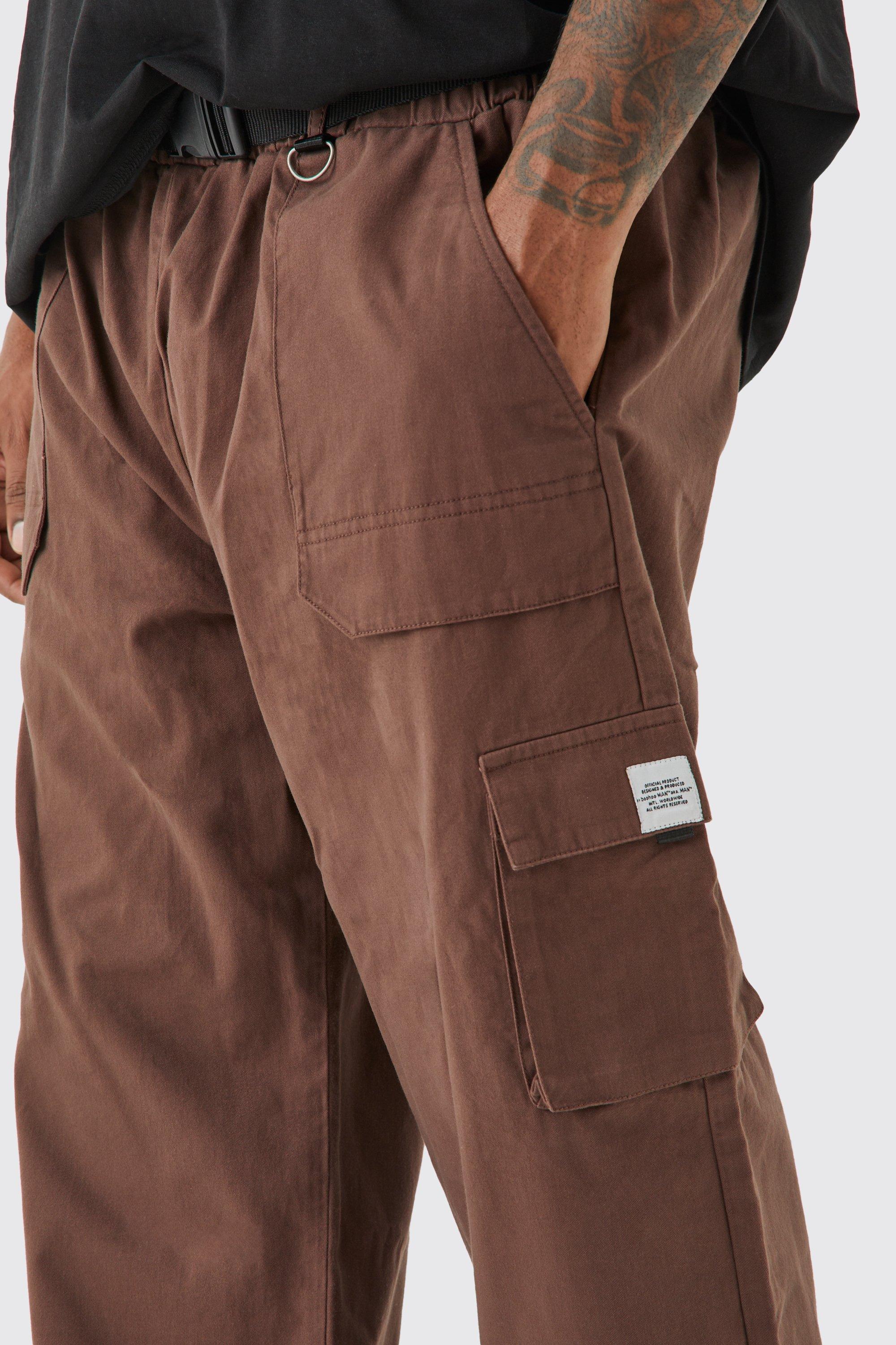 Cargo pants store with buckle belt