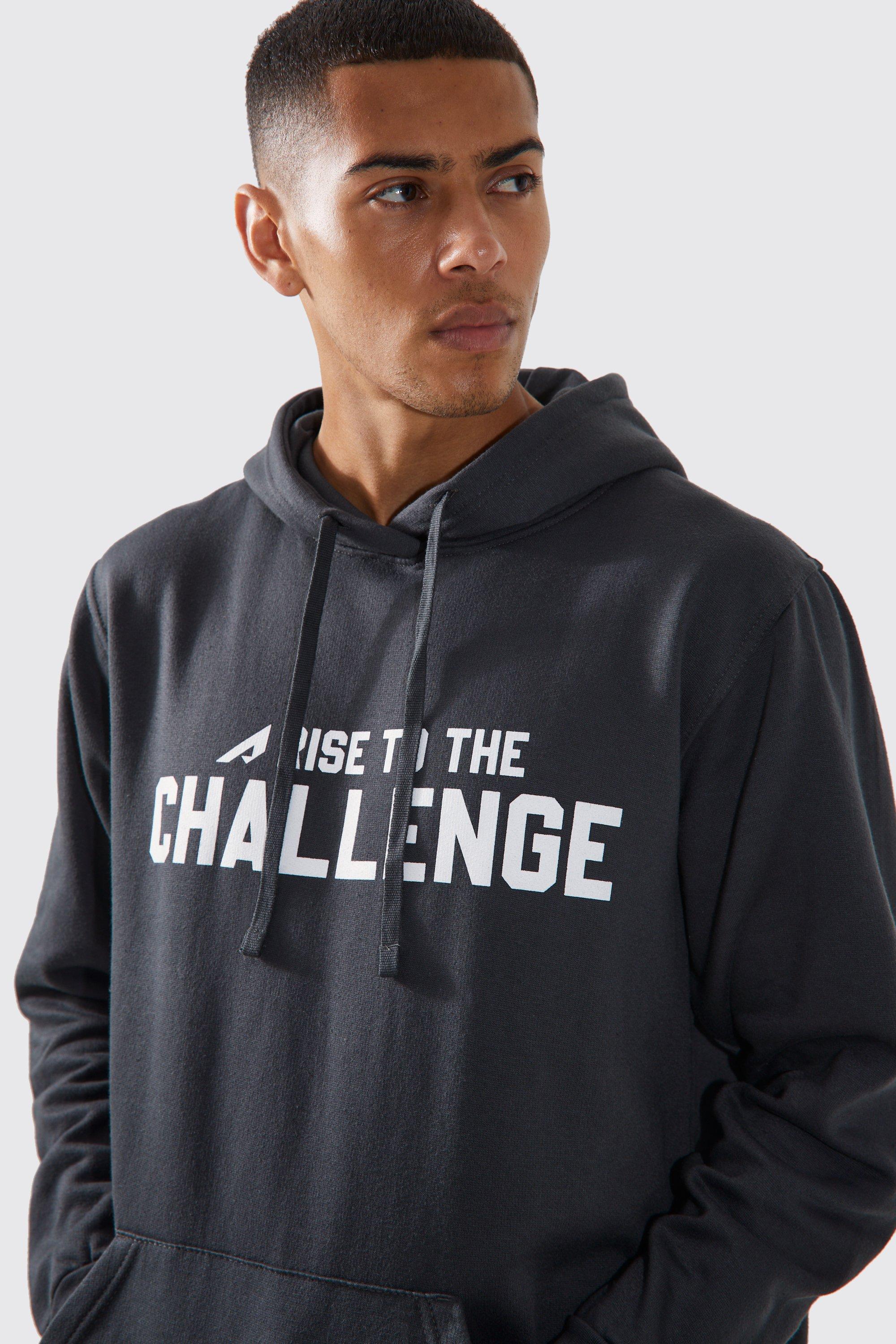 Active Oversized Rise To The Challenge Hoodie boohoo