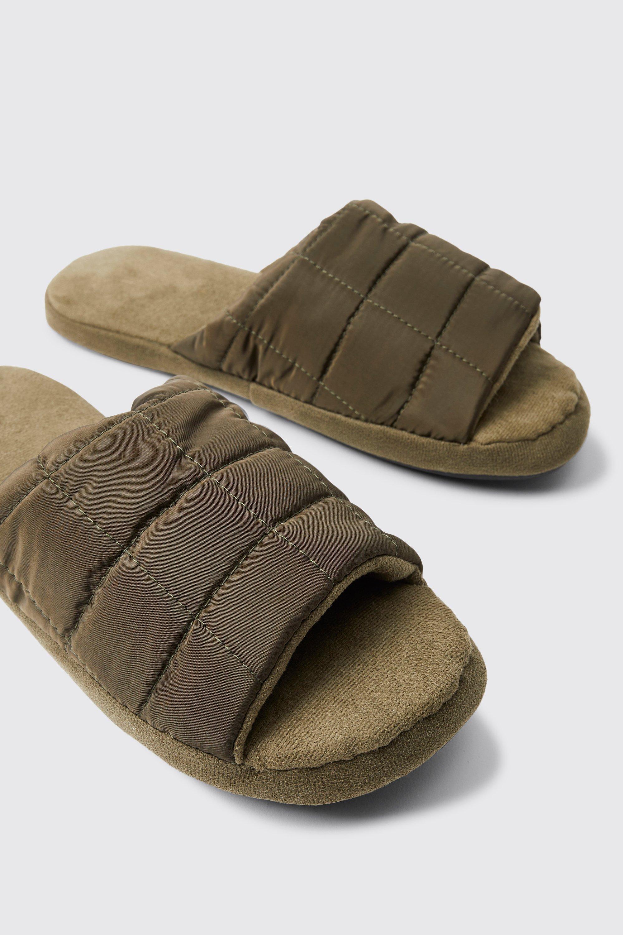 Mens sales quilted slippers