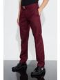 Wine Relaxed Fit Trouser With Double Belt Detail