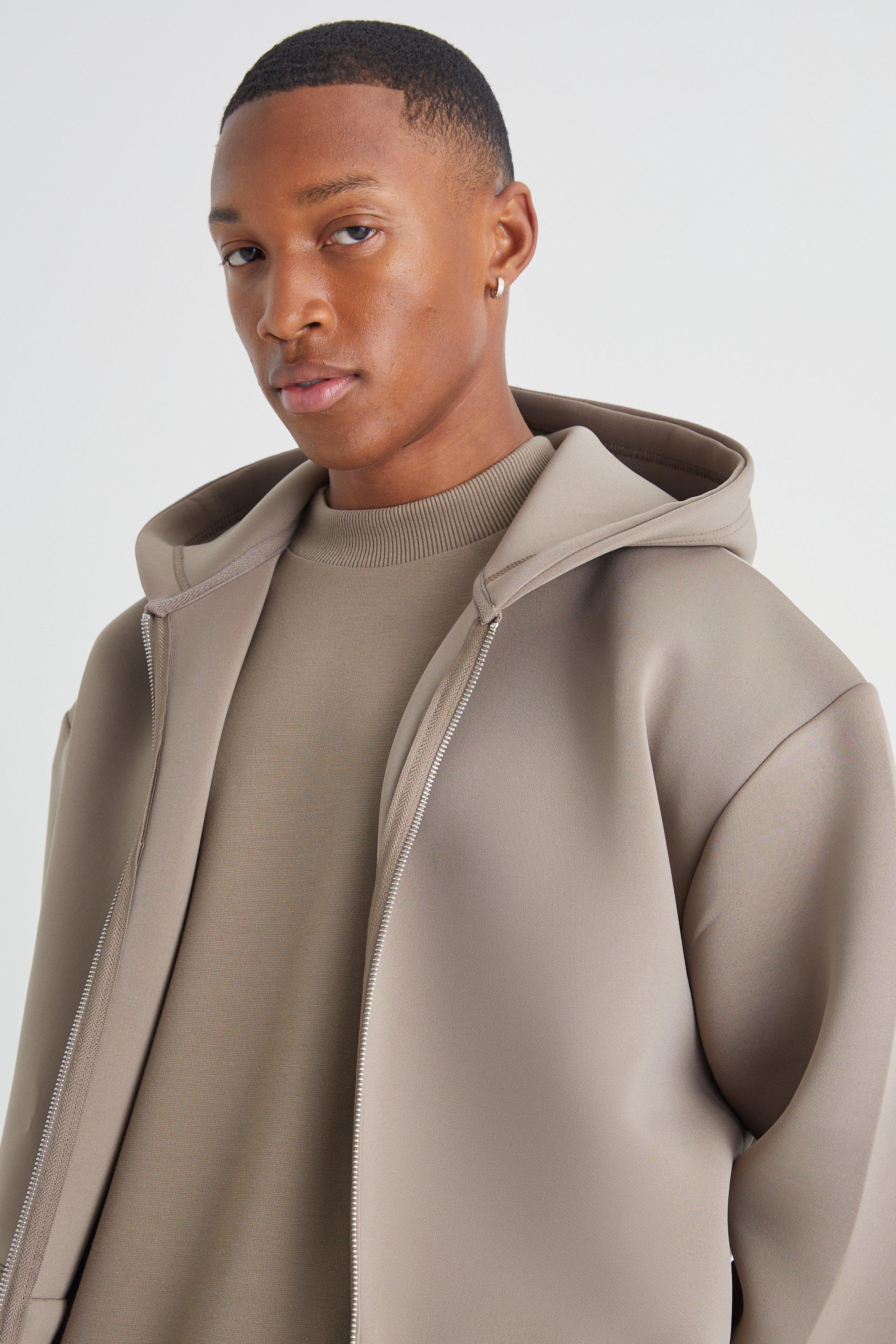 Mens oversized 2025 zip up hoodie