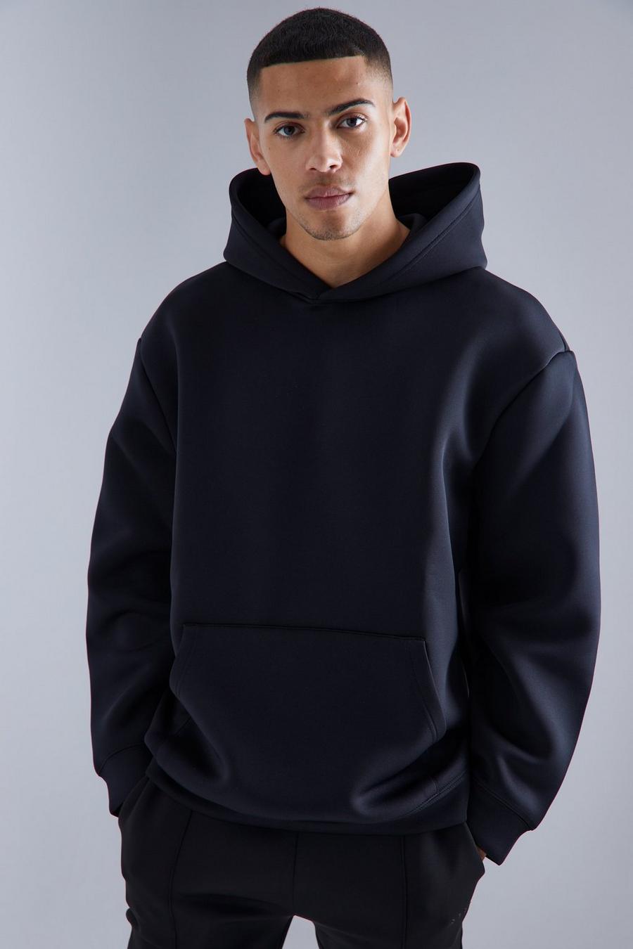 Black Oversize hoodie i scuba image number 1