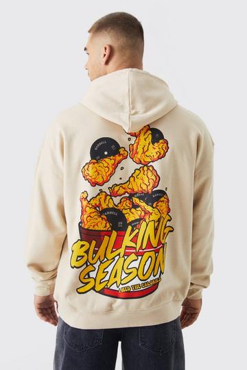 Man Active Oversized Bulking Season Hoodie sand