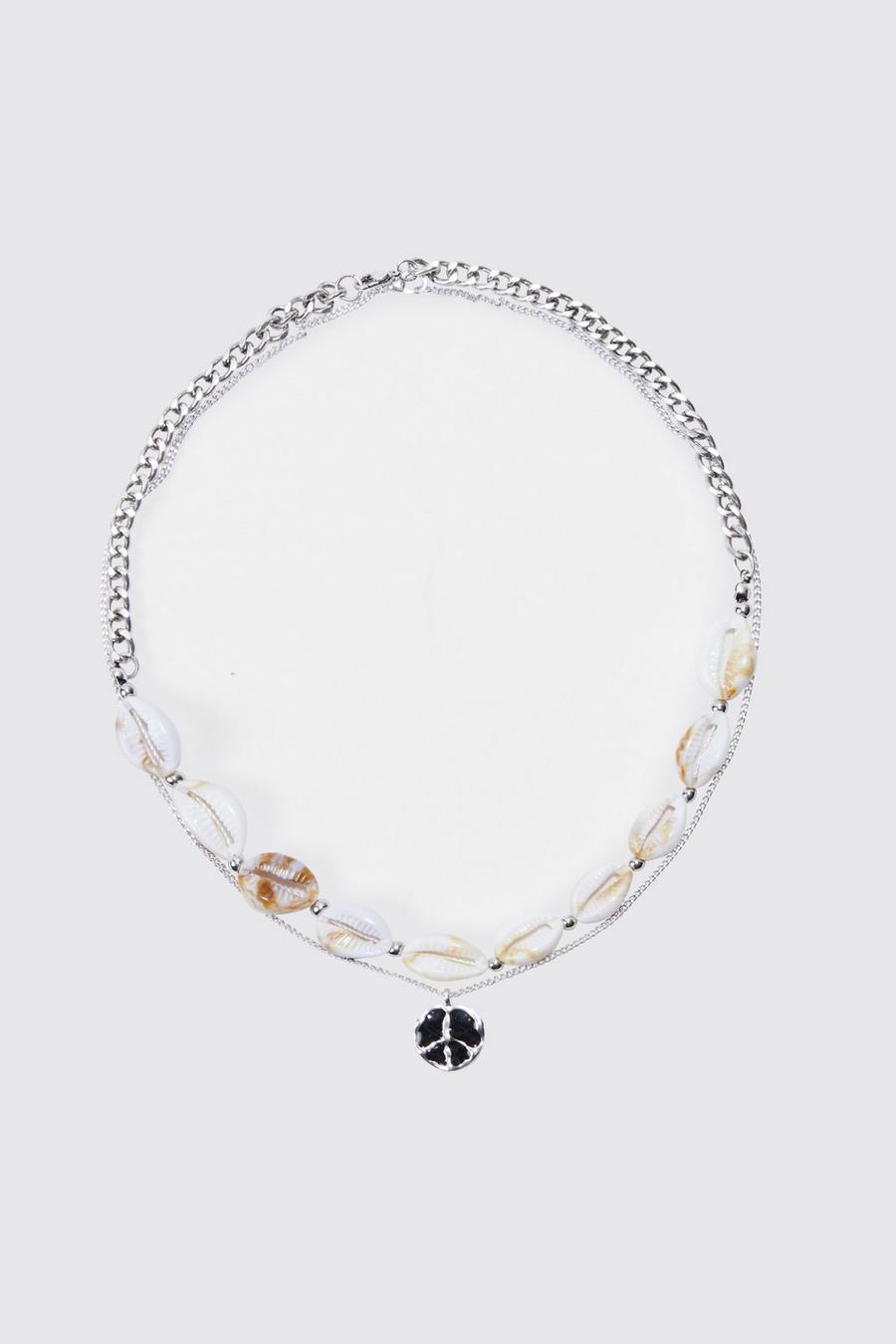Silver Shell Necklace  image number 1