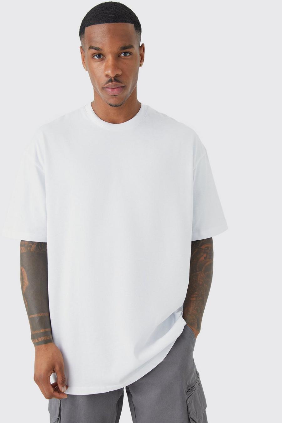 Camiseta gruesa con cuello de caja, White image number 1