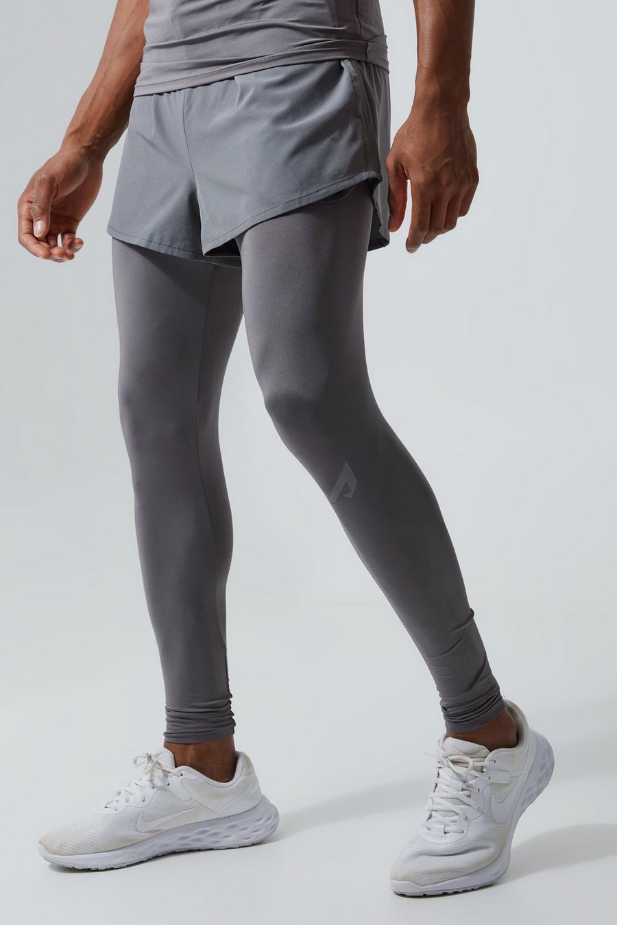 Pantaloncini da corsa Active, Charcoal grigio