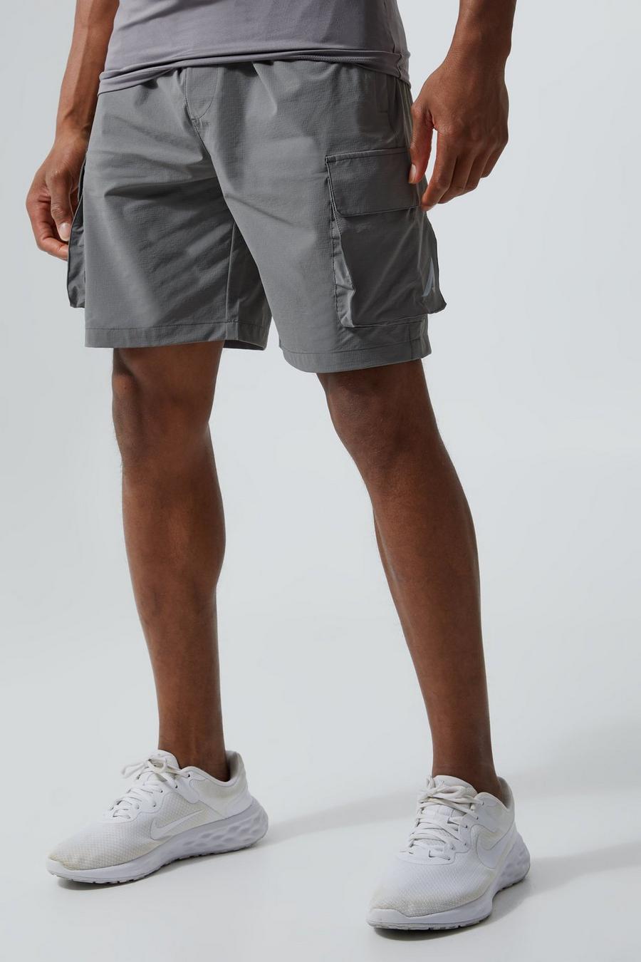 Charcoal grey Active Cargo Shorts