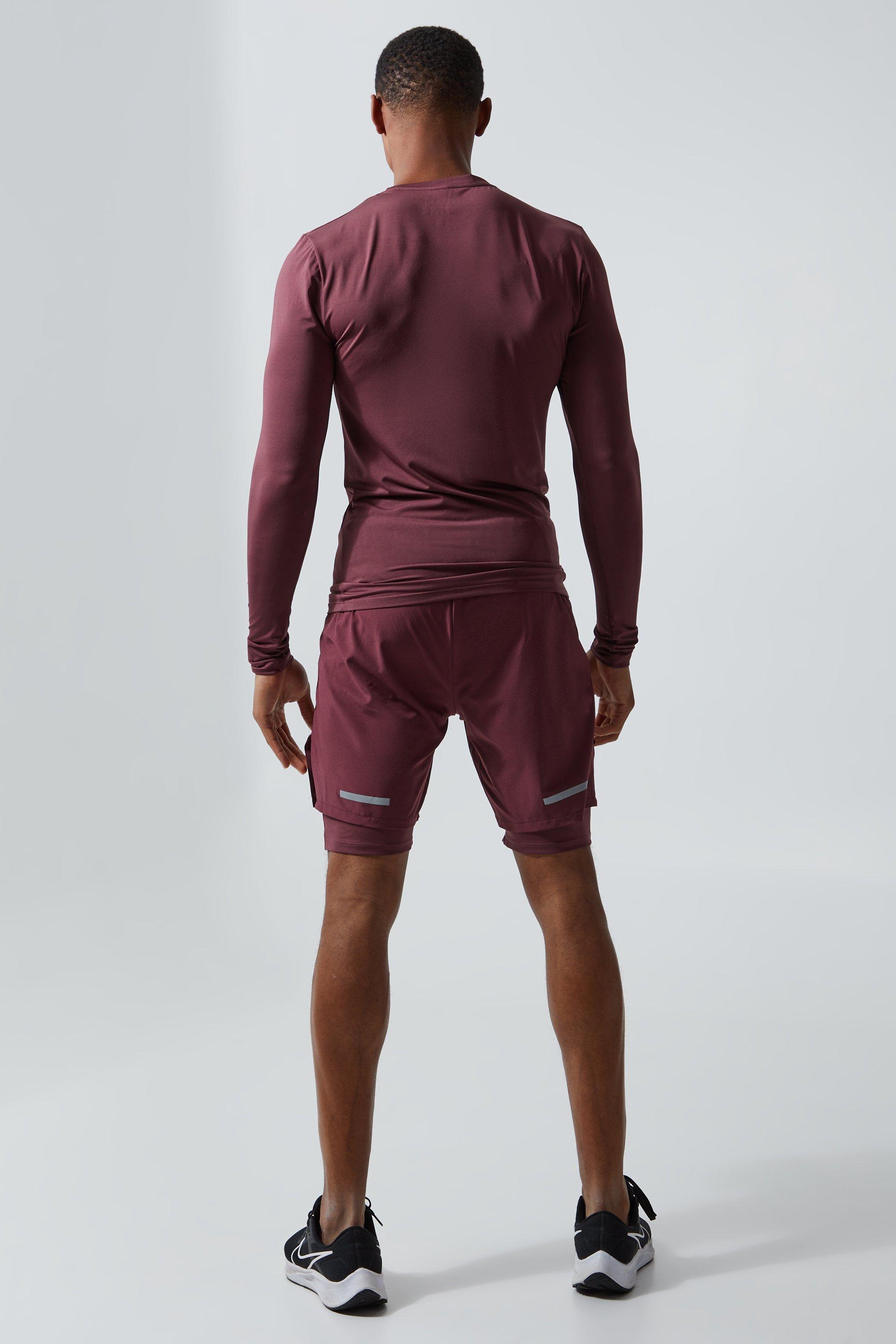 Burgundy cheap compression shorts