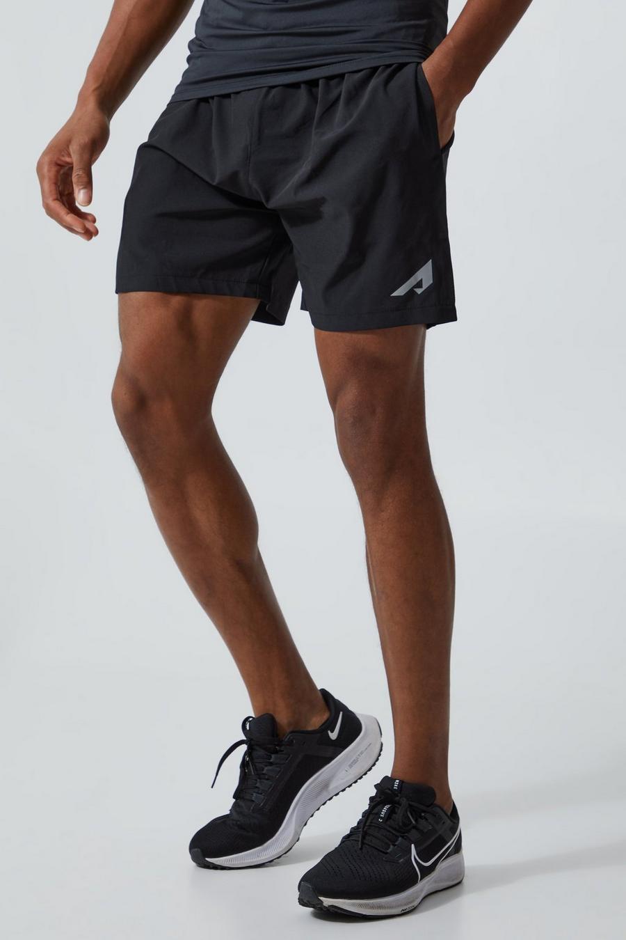 Black Active 5 Inch Fast Dry Shorts