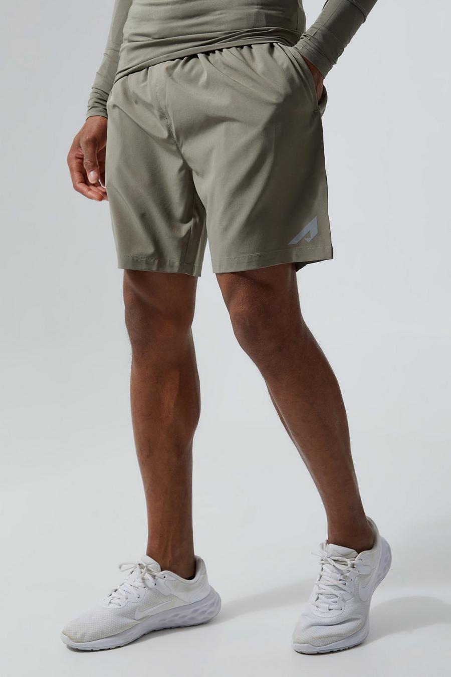 Khaki Active 7 Inch Fast Dry Shorts image number 1