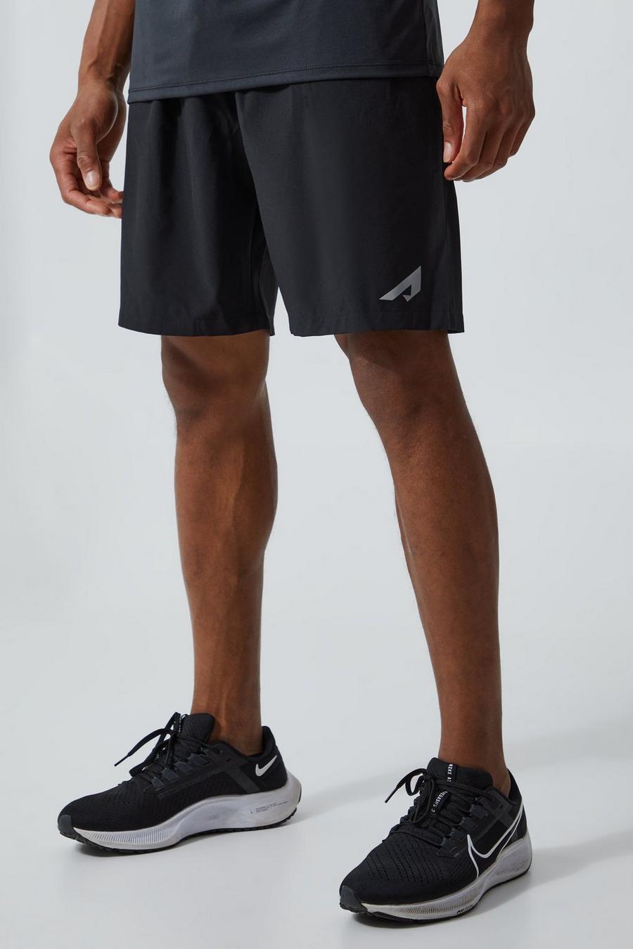Active schnelltrocknende 18cm Shorts, Black image number 1