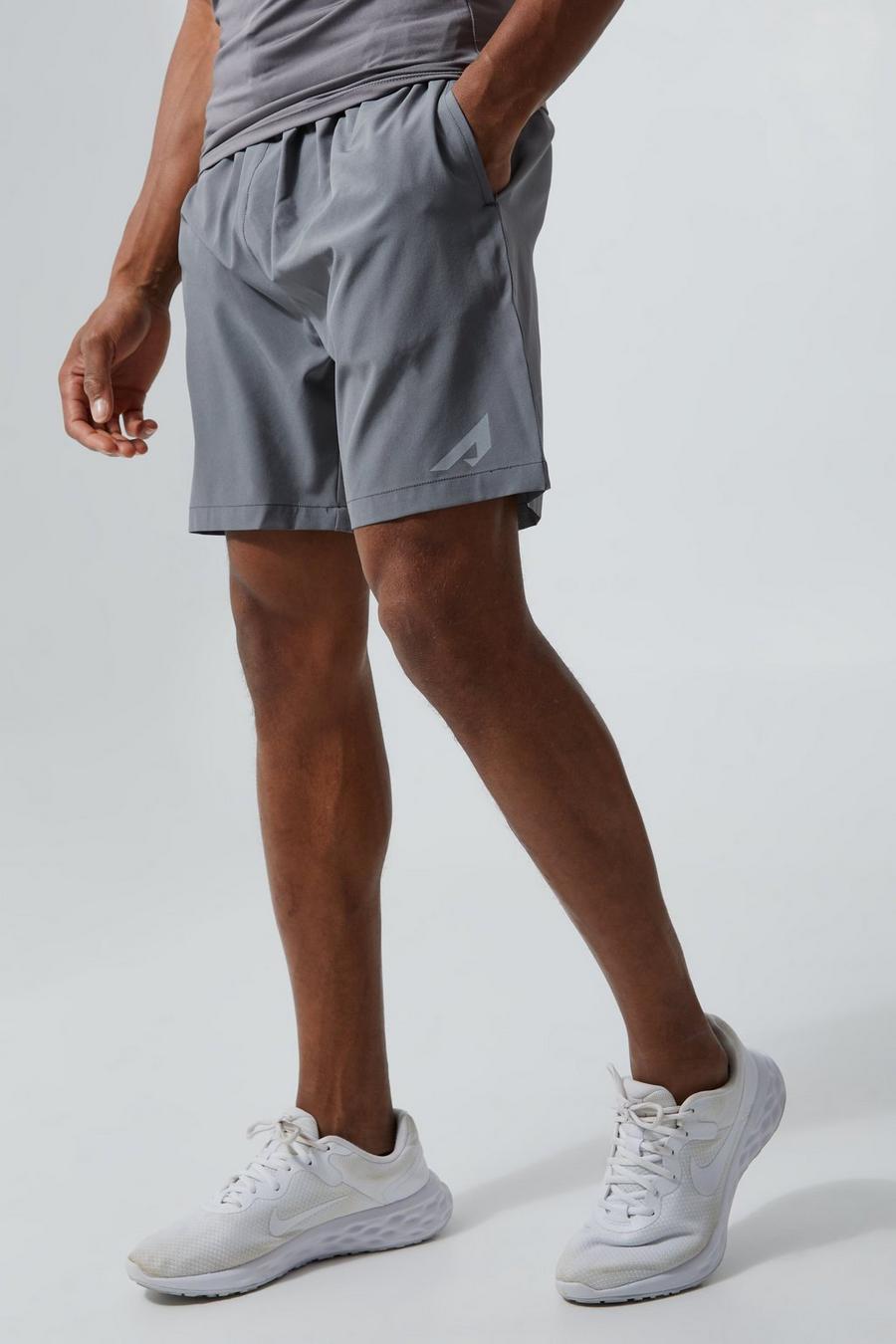 Charcoal grey Active 7 Inch Fast Dry Shorts