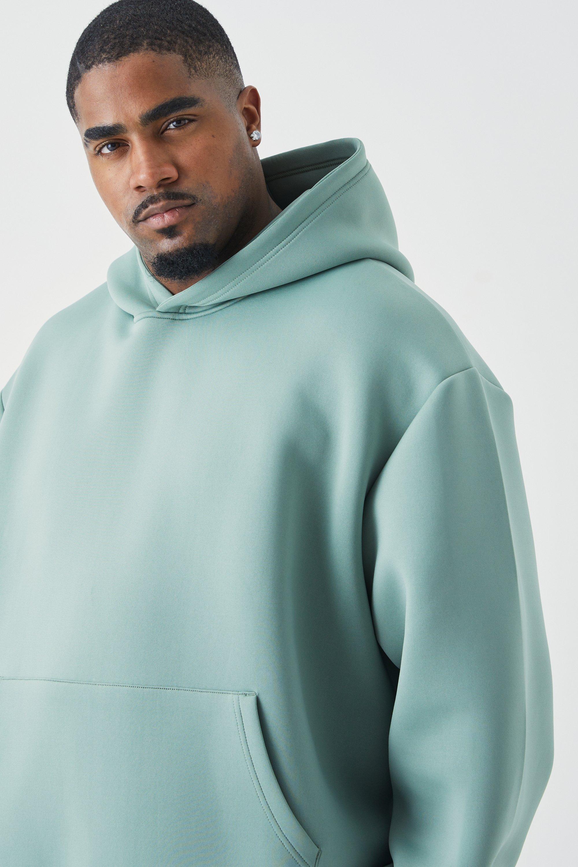 Plus Oversized Boxy Bonded Scuba Hoodie