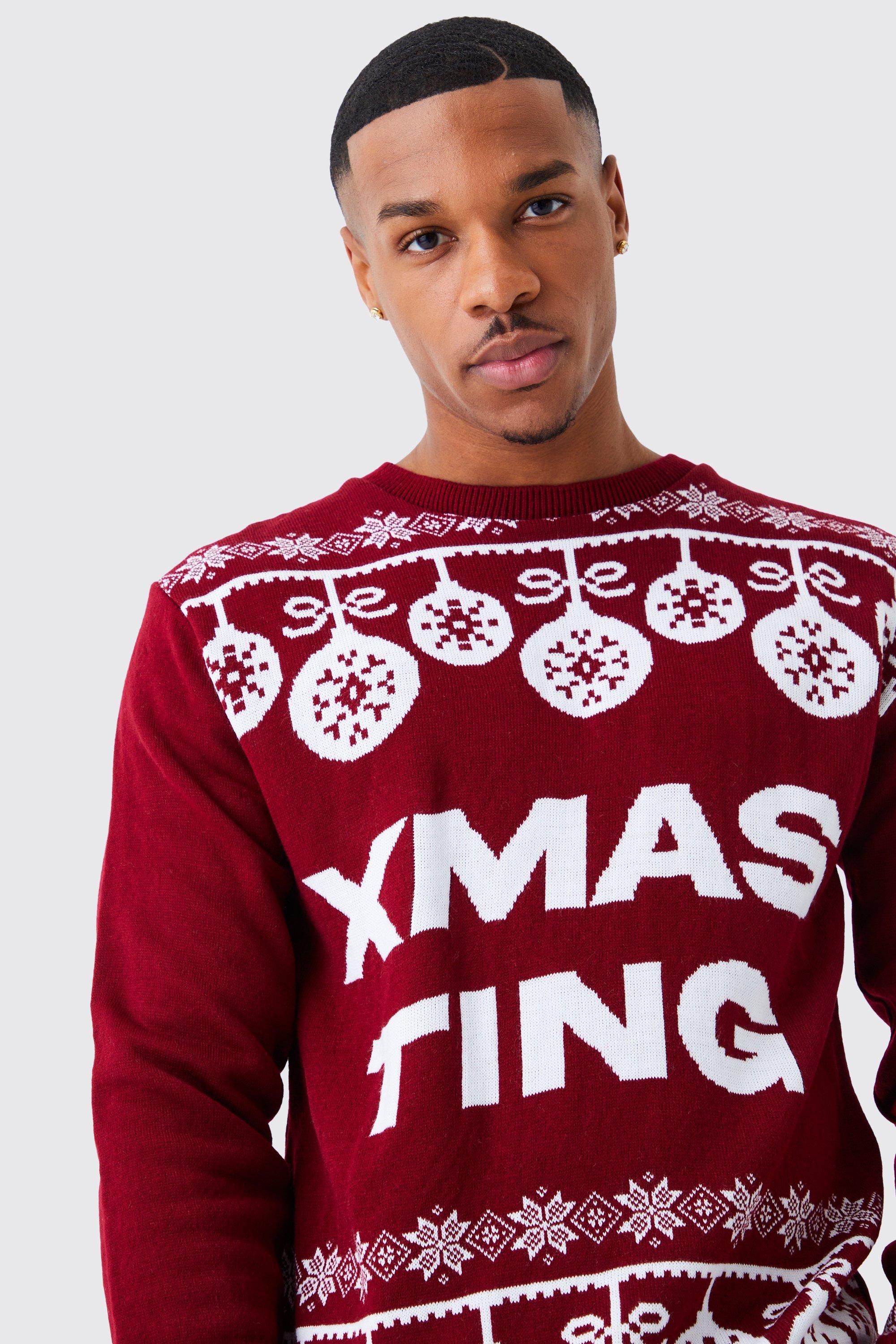 Boohoo mens xmas outlet jumper