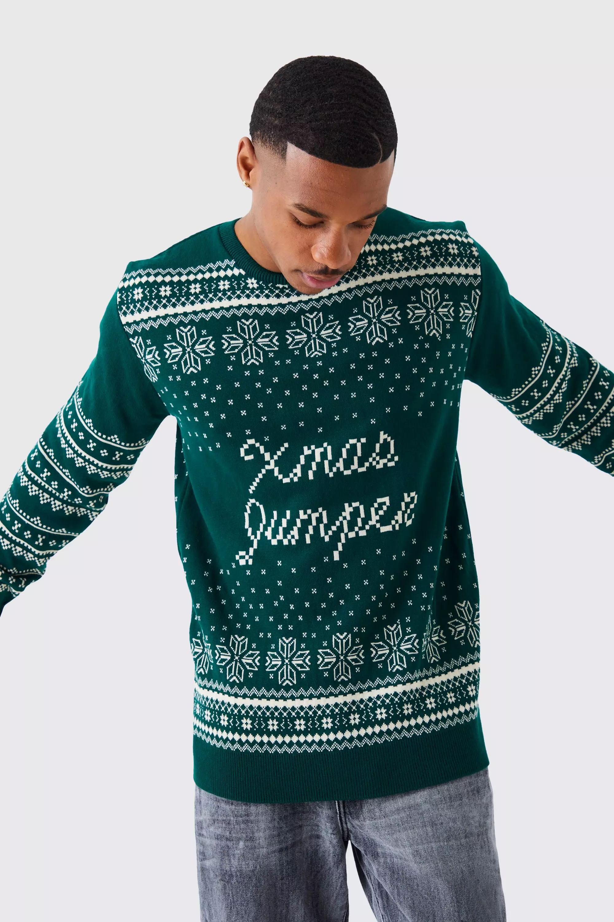 Green Regular Fit Xmas Jumper alternative image