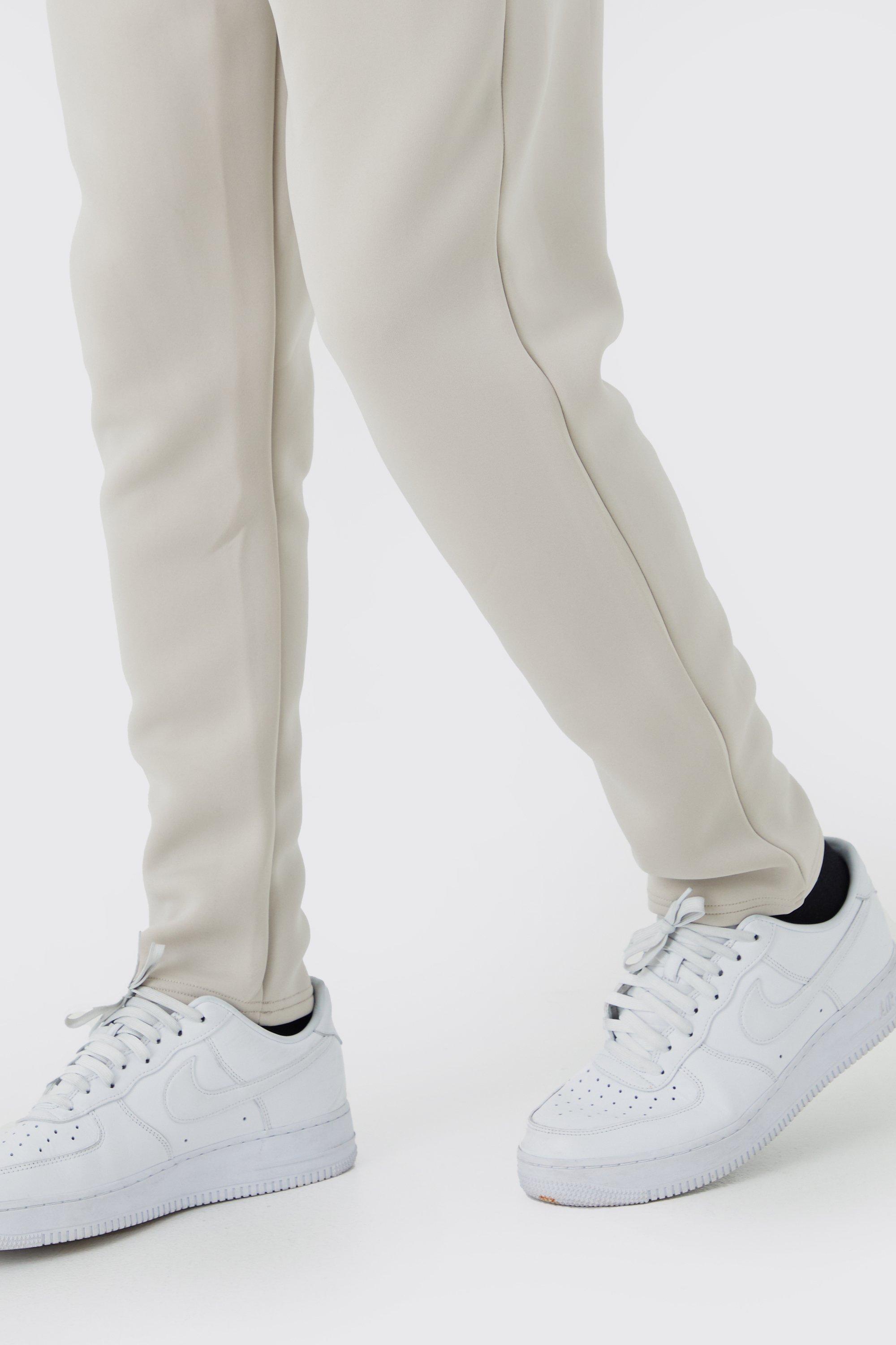 Tall Slim Tapered Cropped Bonded Scuba Sweatpants