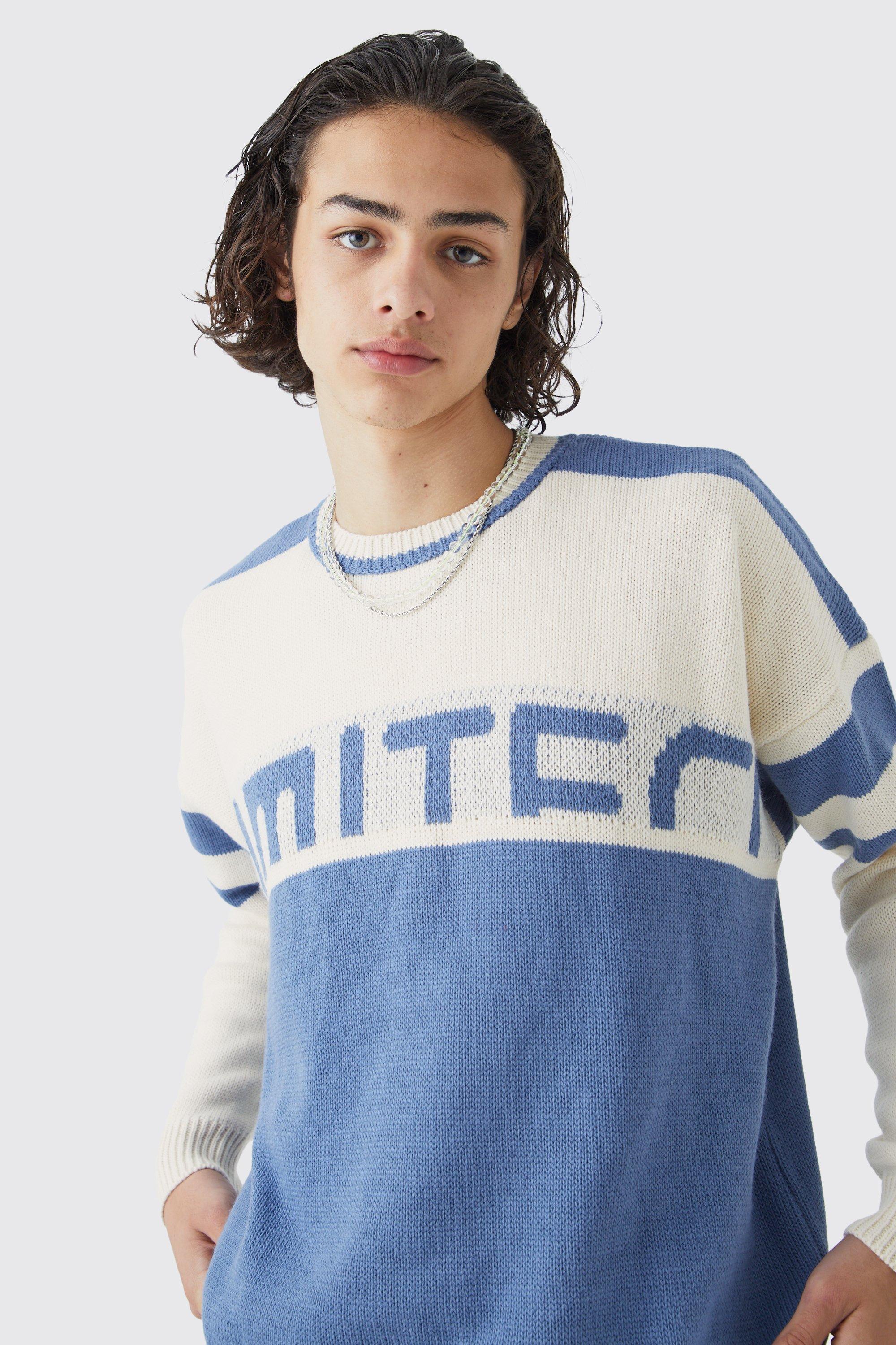 Colour block oversized outlet jumper