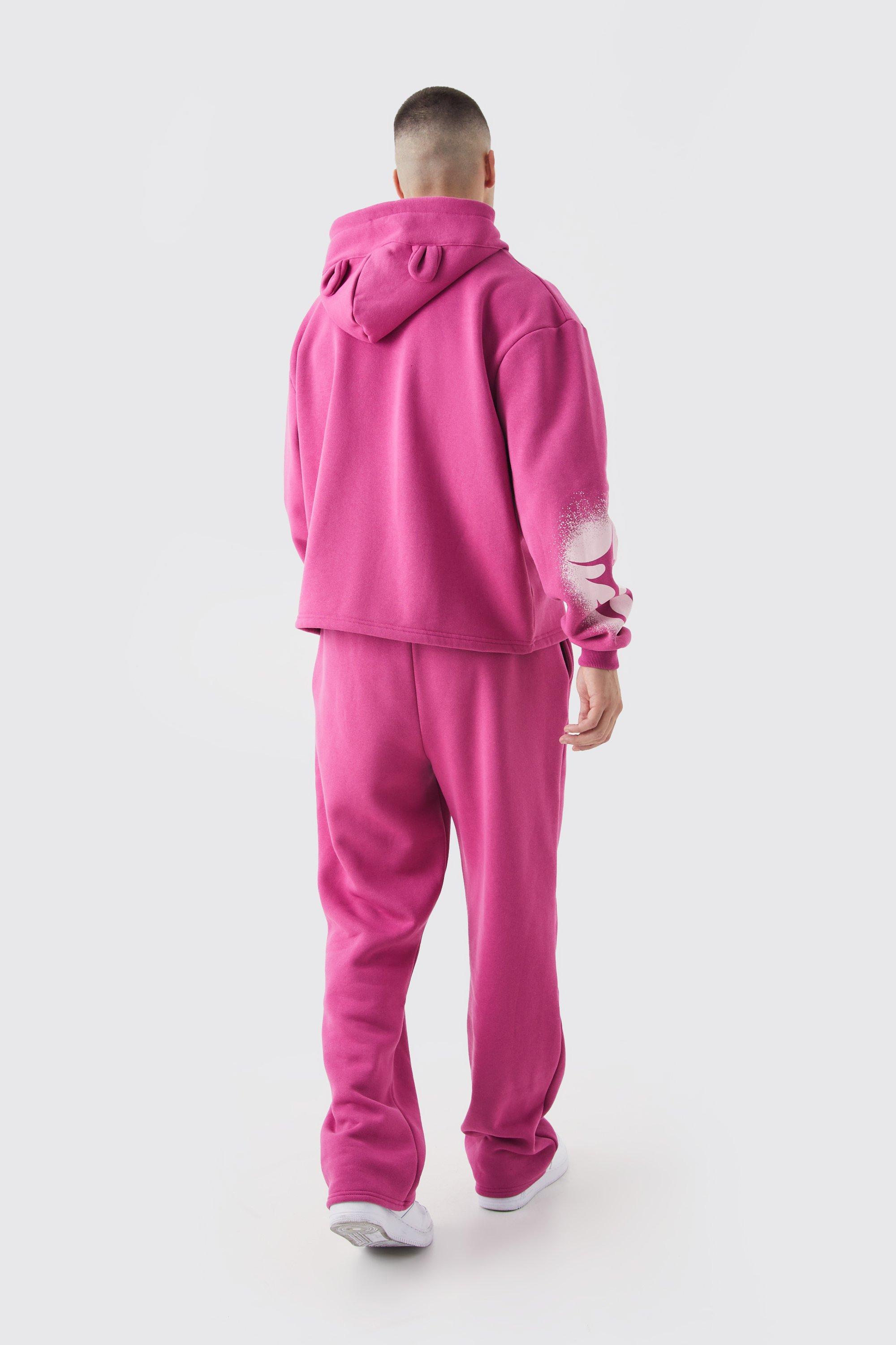 Pink nike tracksuit mens sale