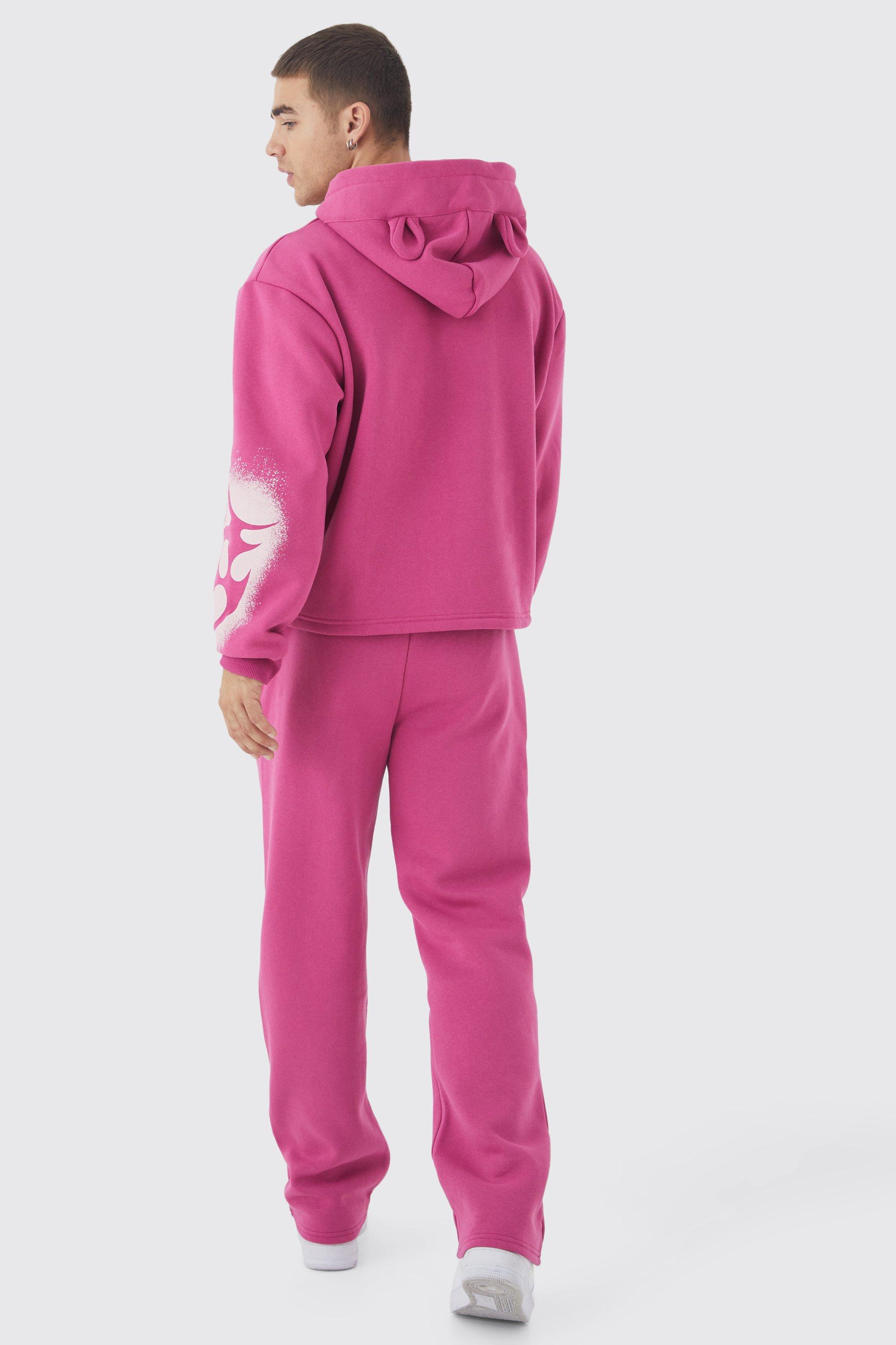 Mens pink hot sale nike tracksuit