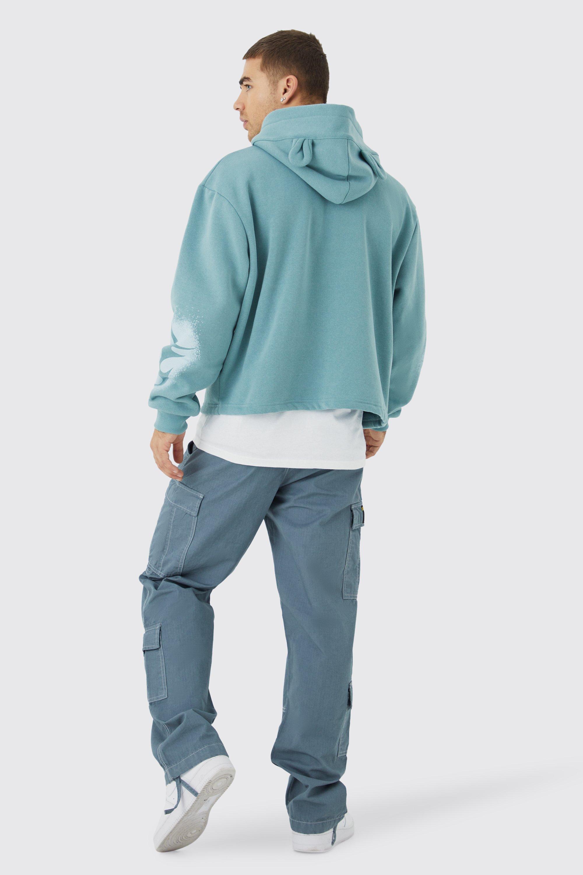 ASOS DESIGN oversized hoodie in turquoise blue