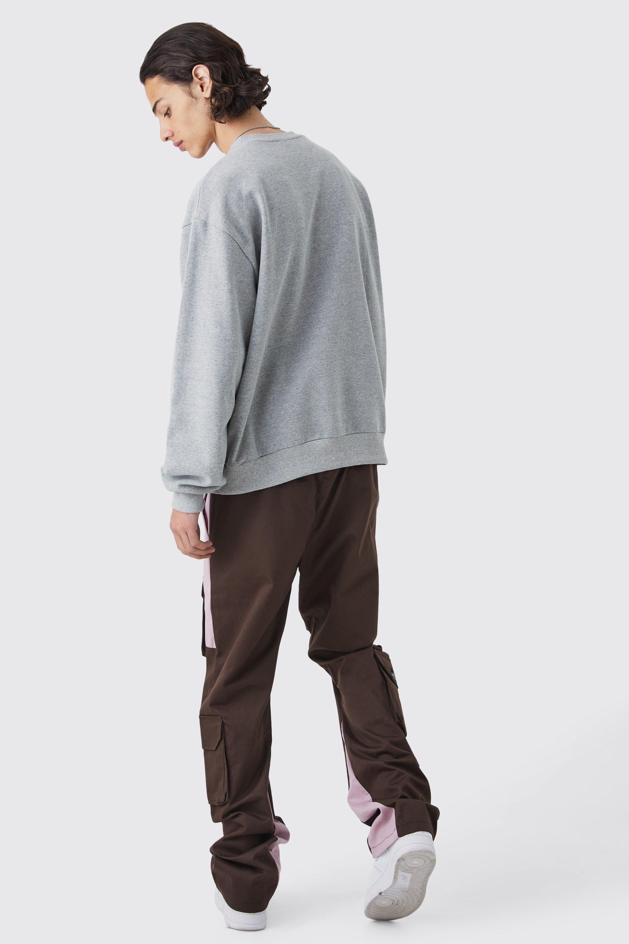 Slim Flare Multi Cargo Colour Block Trouser