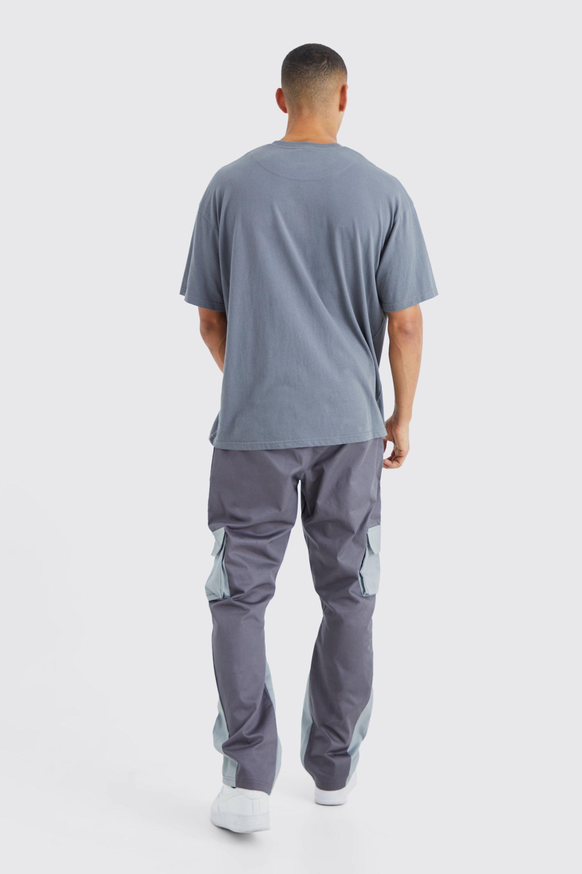 Plus Slim Stacked Popper Hem Cargo Camo Trouser