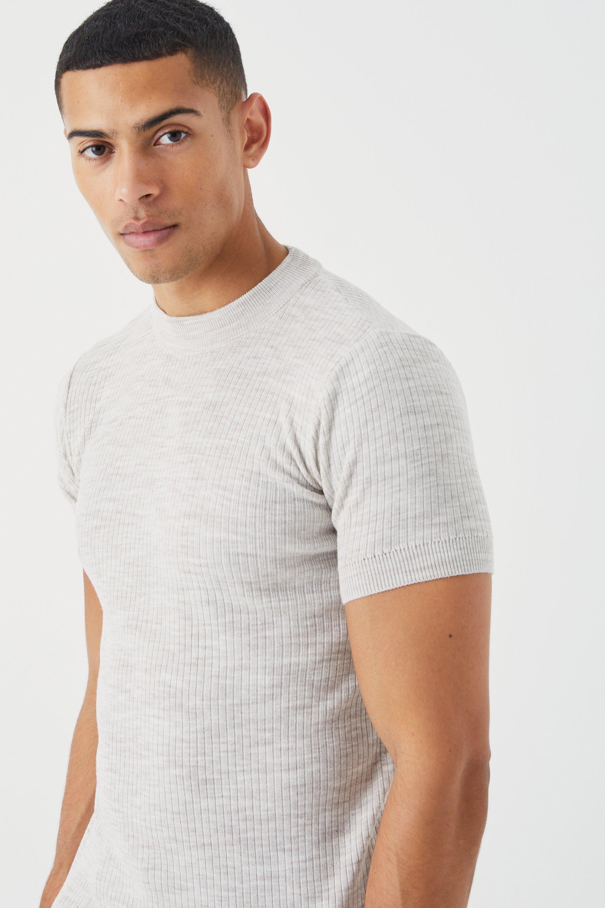 T-shirt manches courtes homme taupe homme