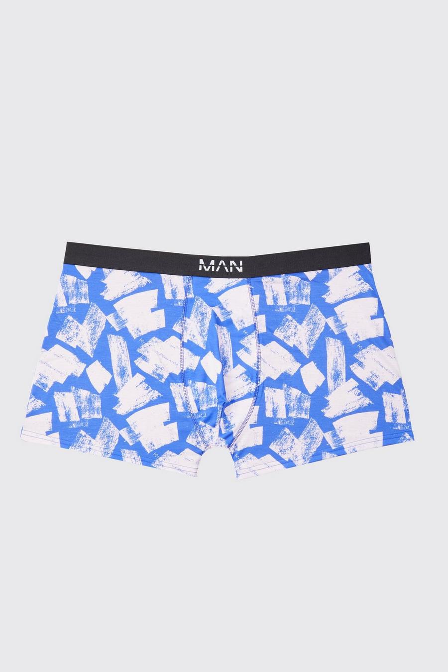 Blue azzurro Plus Abstract Print Boxers
