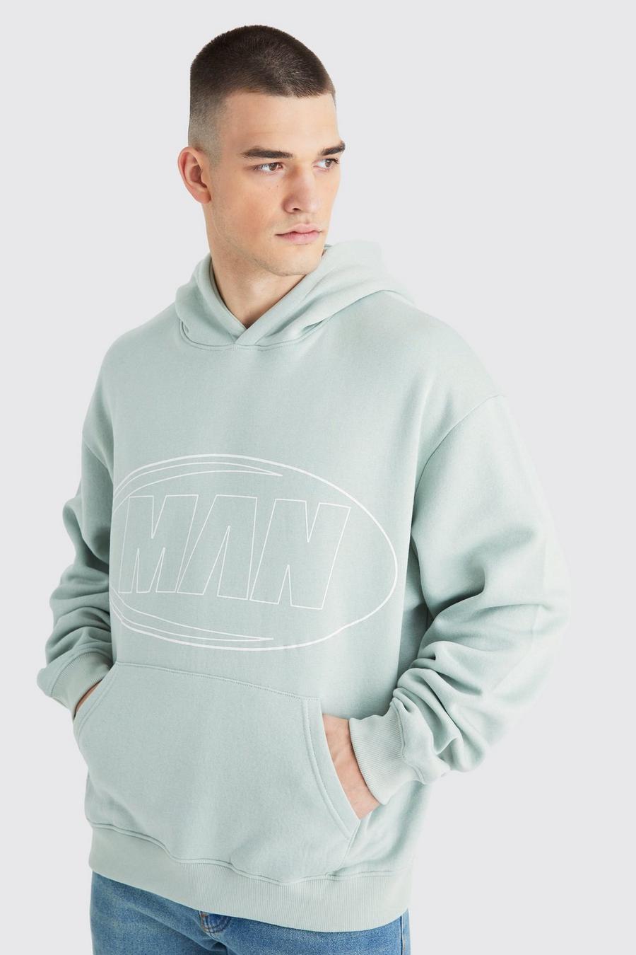 Sage Tall Man Oversized Boxy Hoodie  image number 1