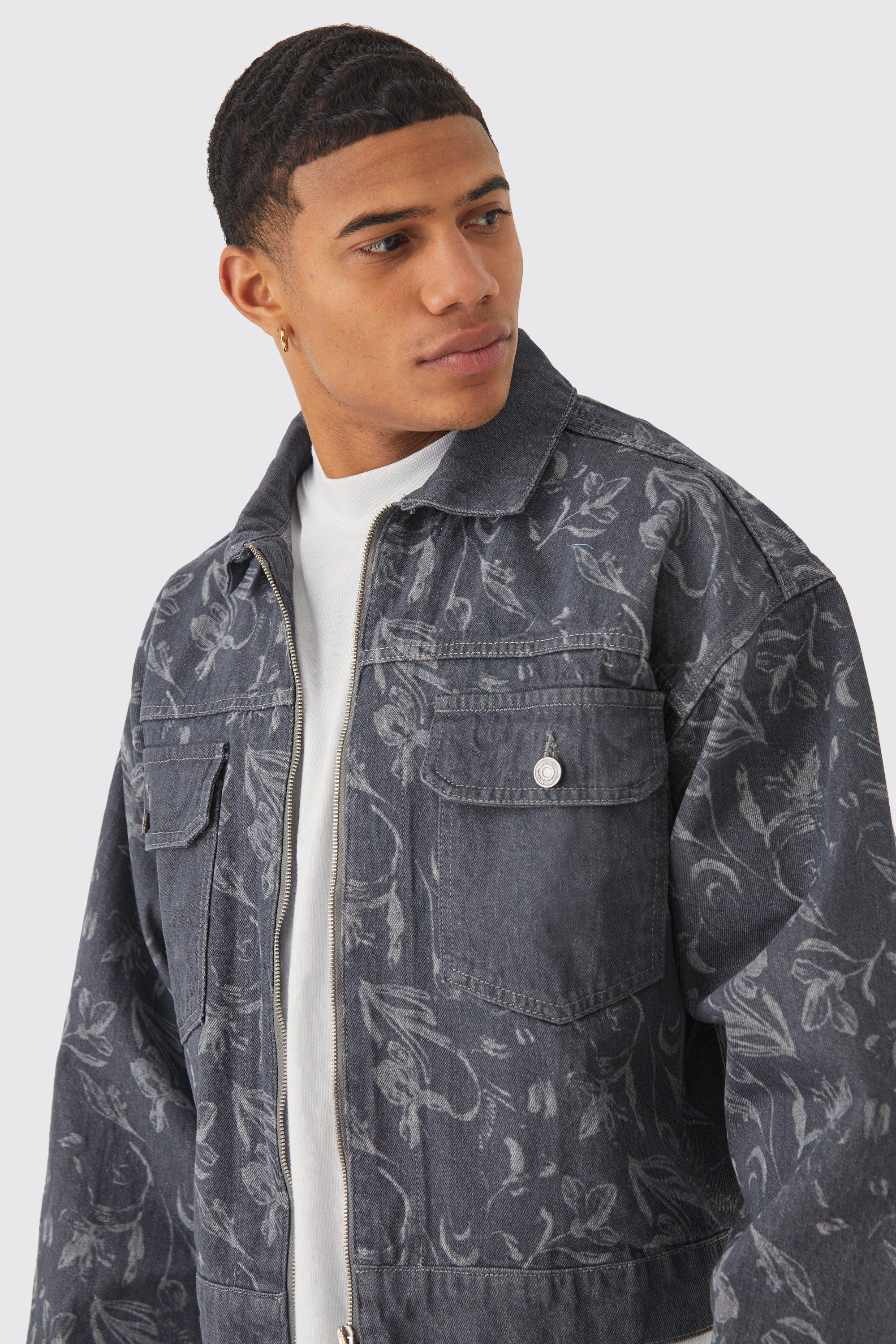 Veste jean 2025 zippée homme