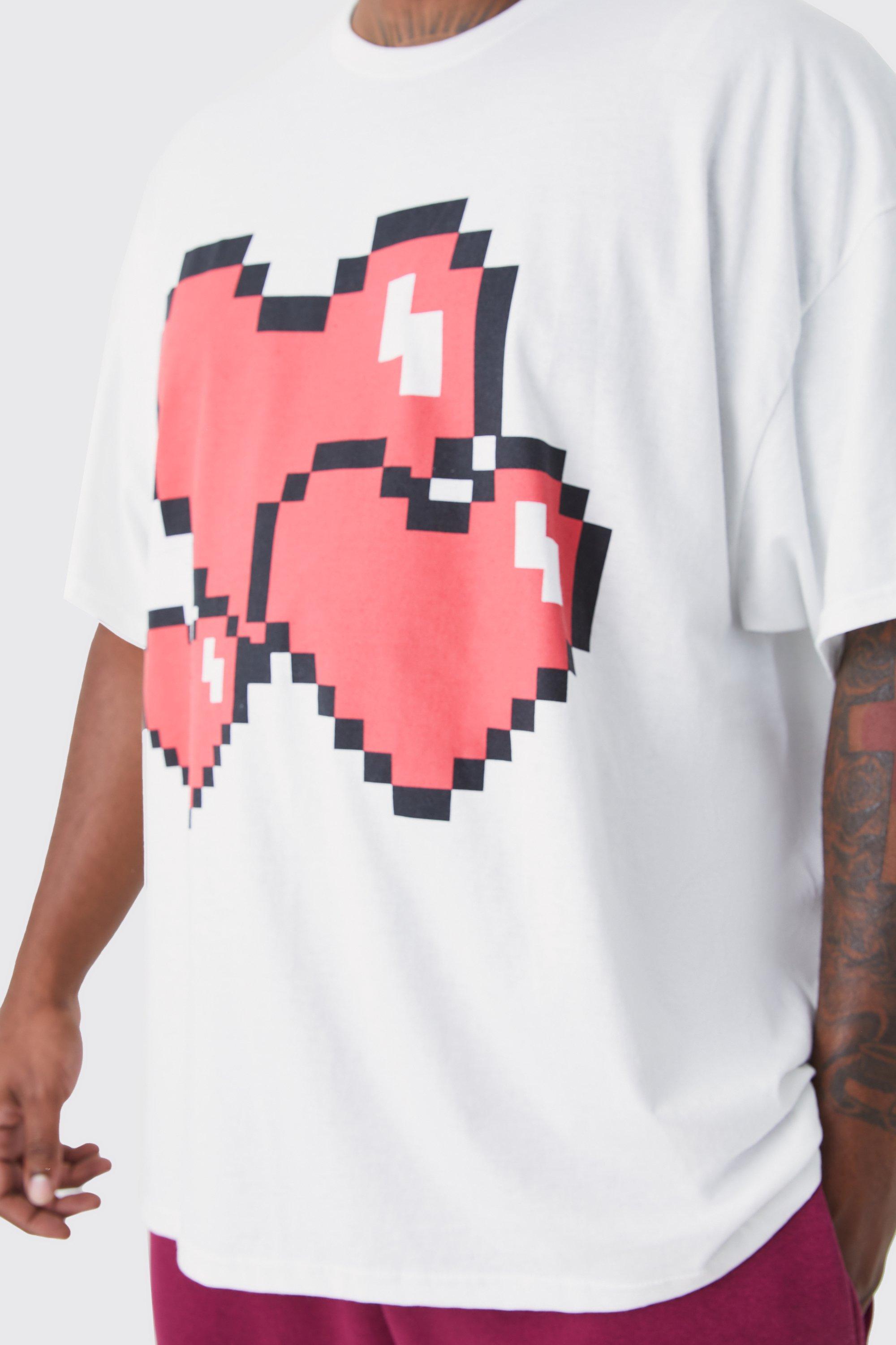 LV Heart Graphic Short Sleeve T Shirt
