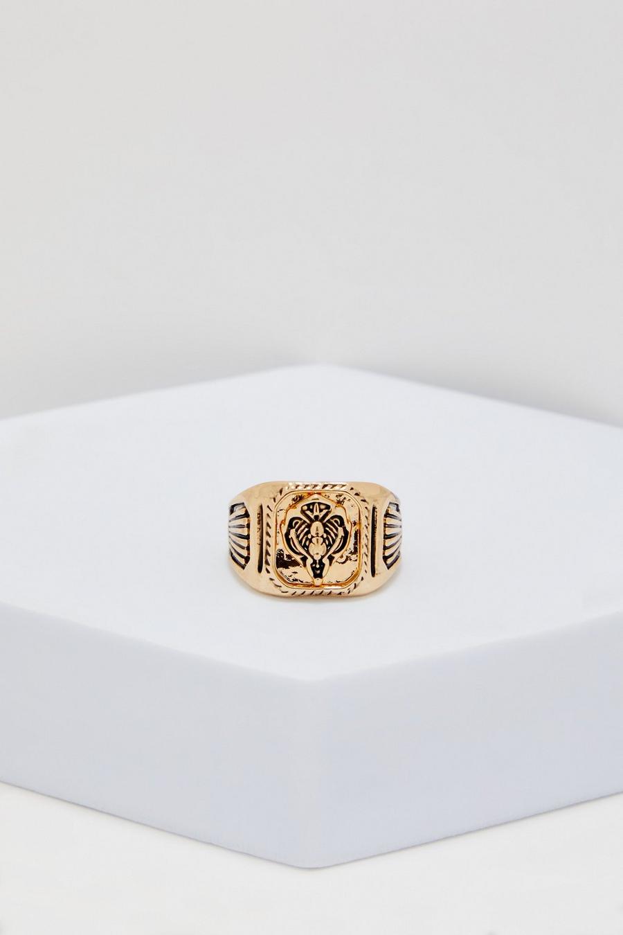 Gold metallic Signet Ring