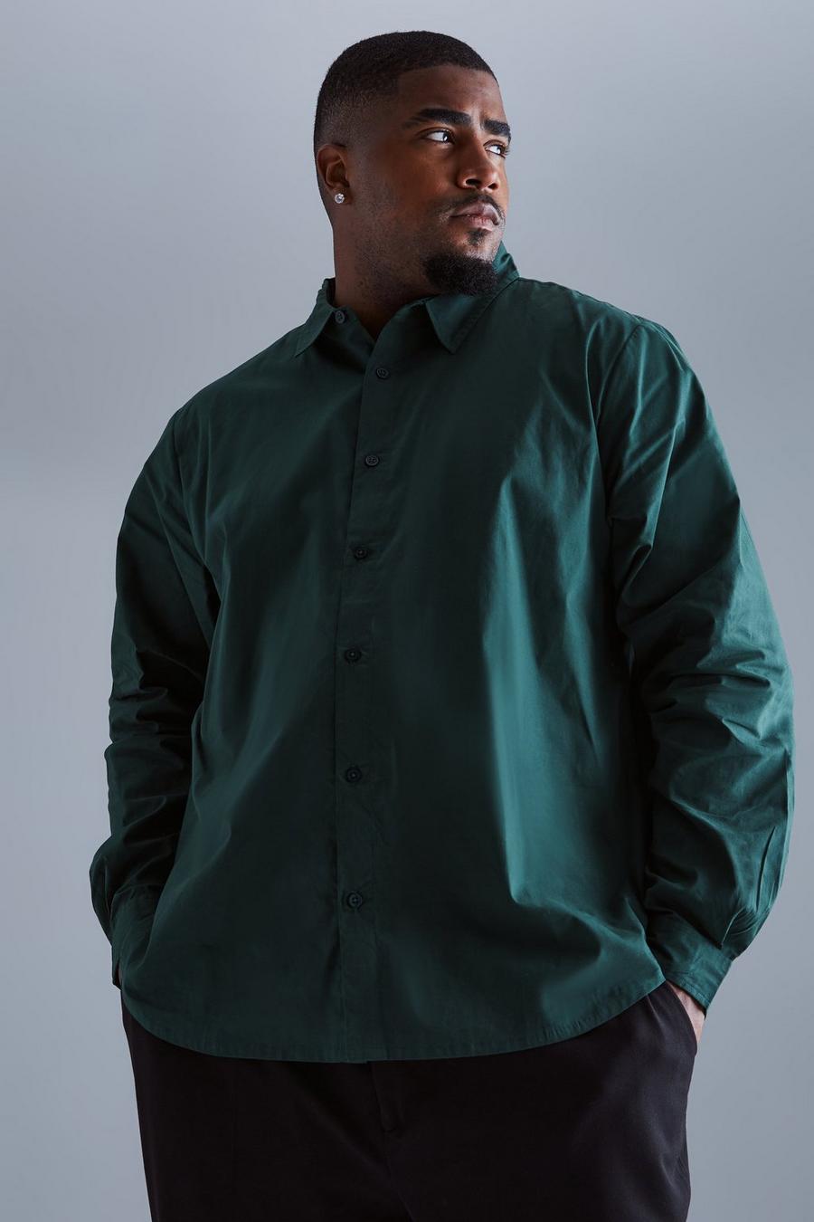 Forest Plus Peached Poplin Long Sleeve Shirt image number 1