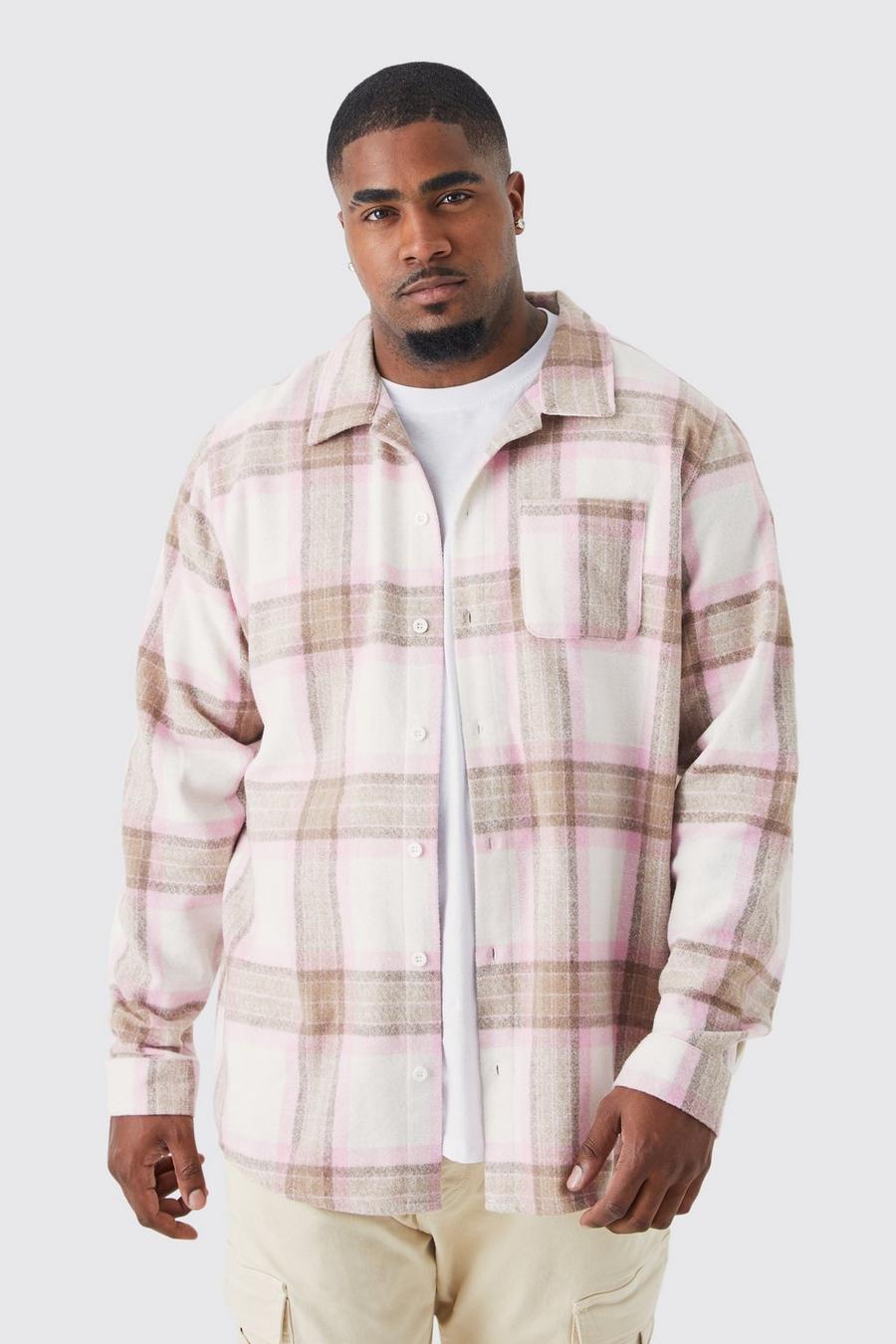 Pink Plus Regular Flannel Check Shirt