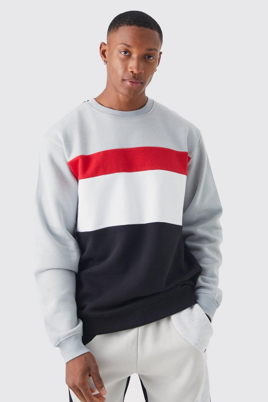 Black Core Colour Block Sweater image number 1