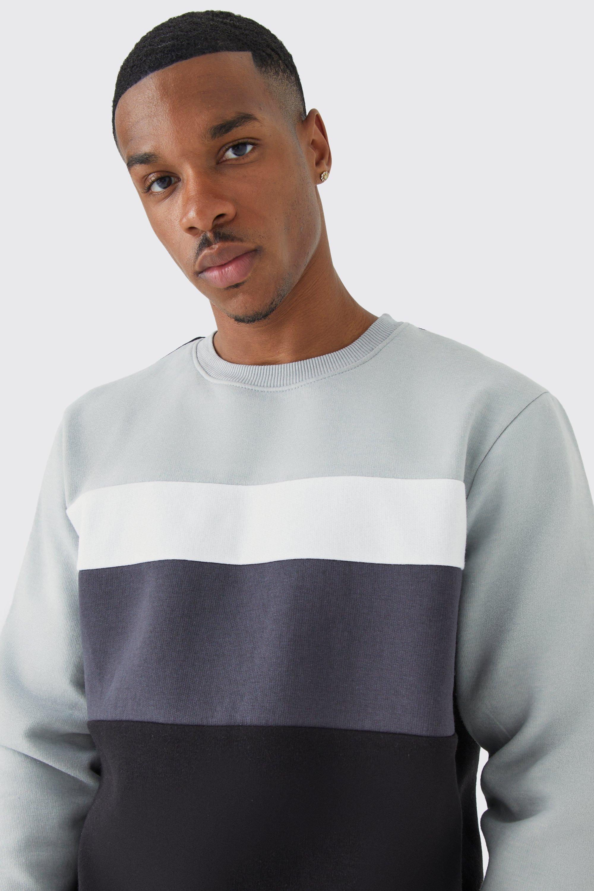 Colorblock trui outlet