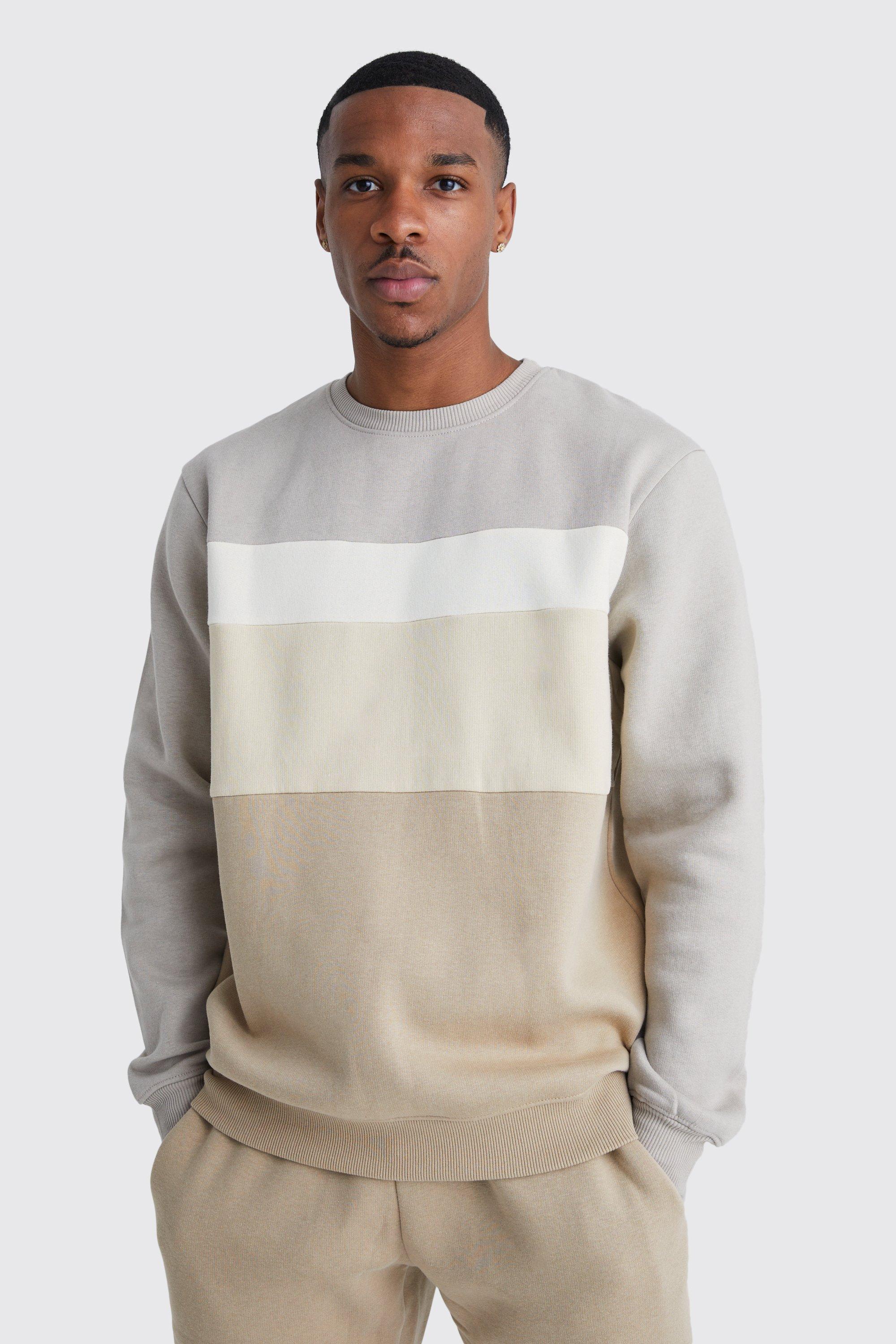 Colour block sweater clearance mens