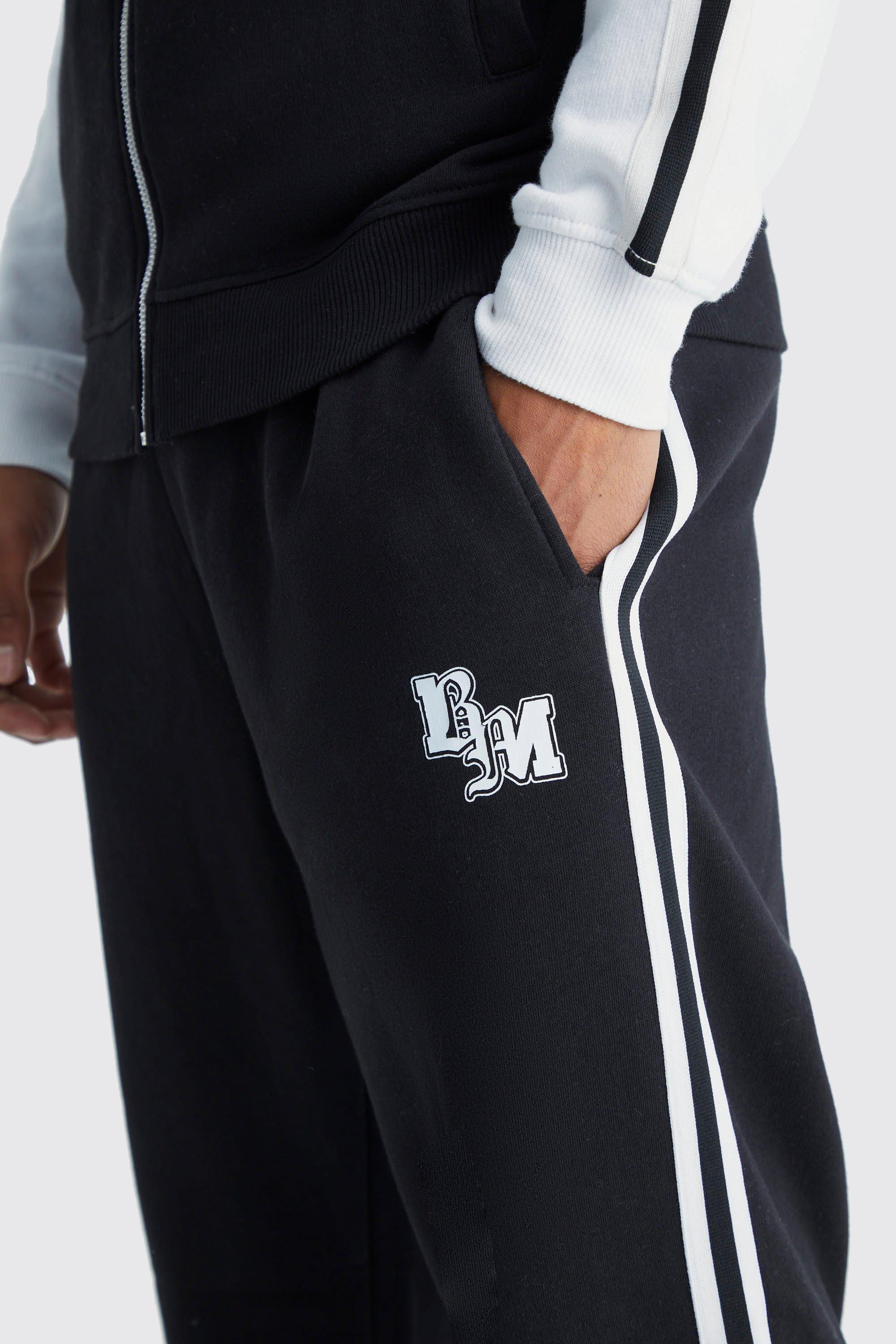 Black slim fit online tracksuit bottoms