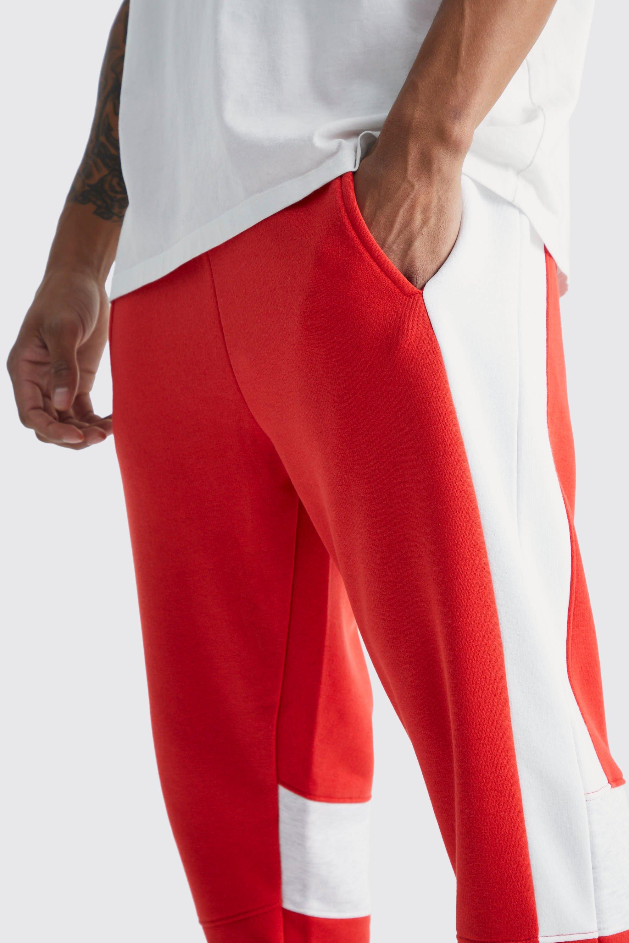 Red jogger hot sale pants