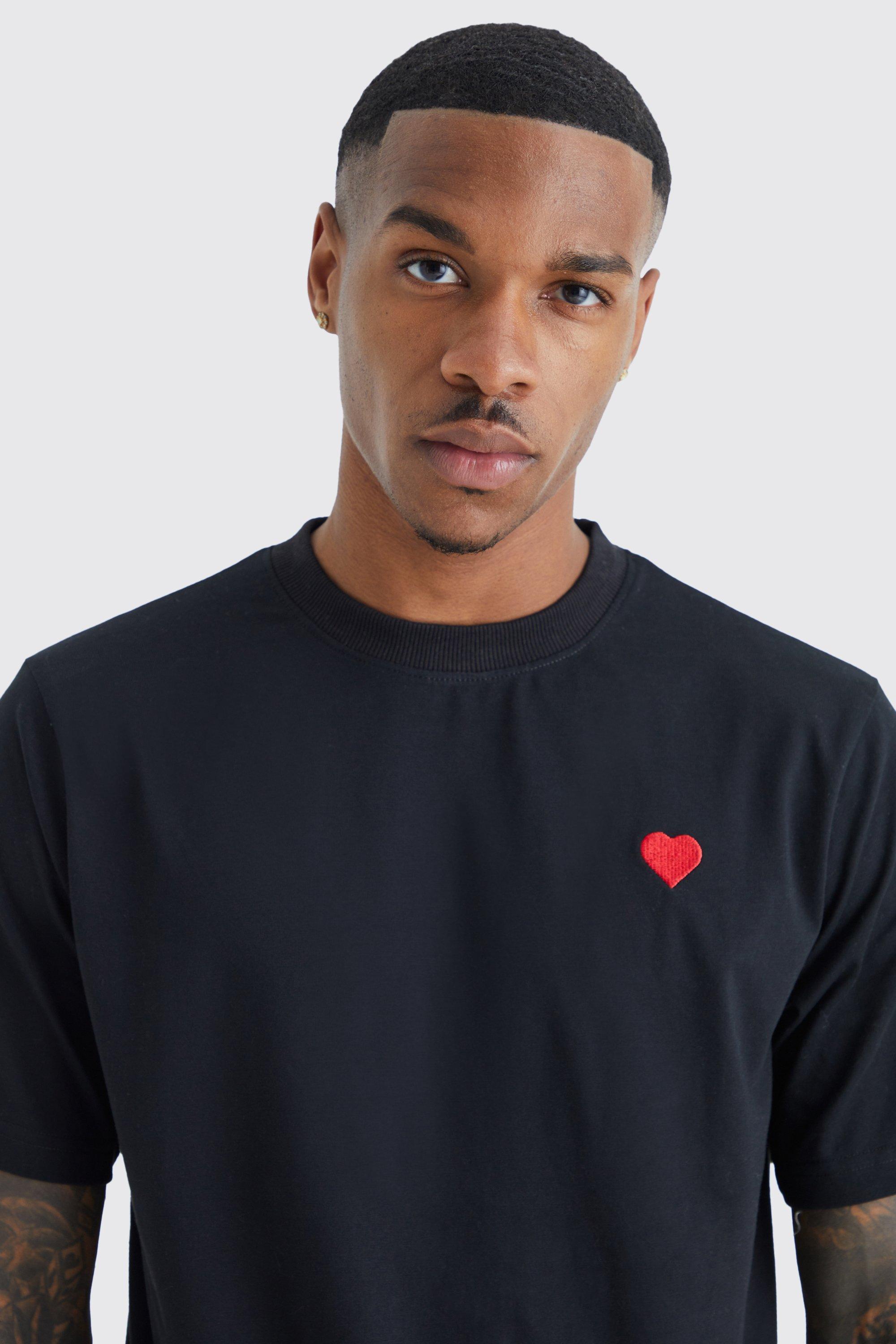 Heart Embroidered T-shirt