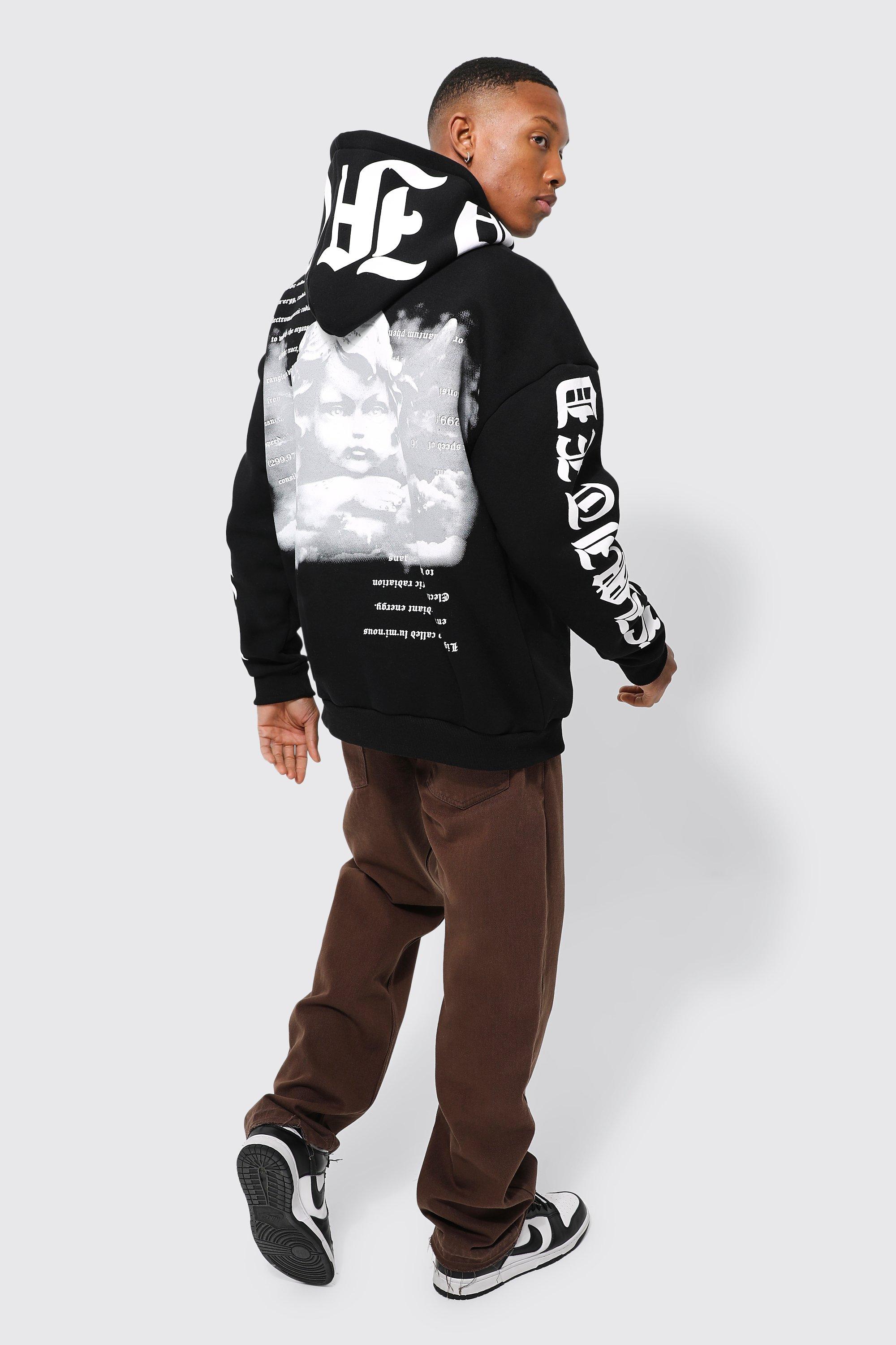 Oversized Ofcl Statue Graphic Hoodie